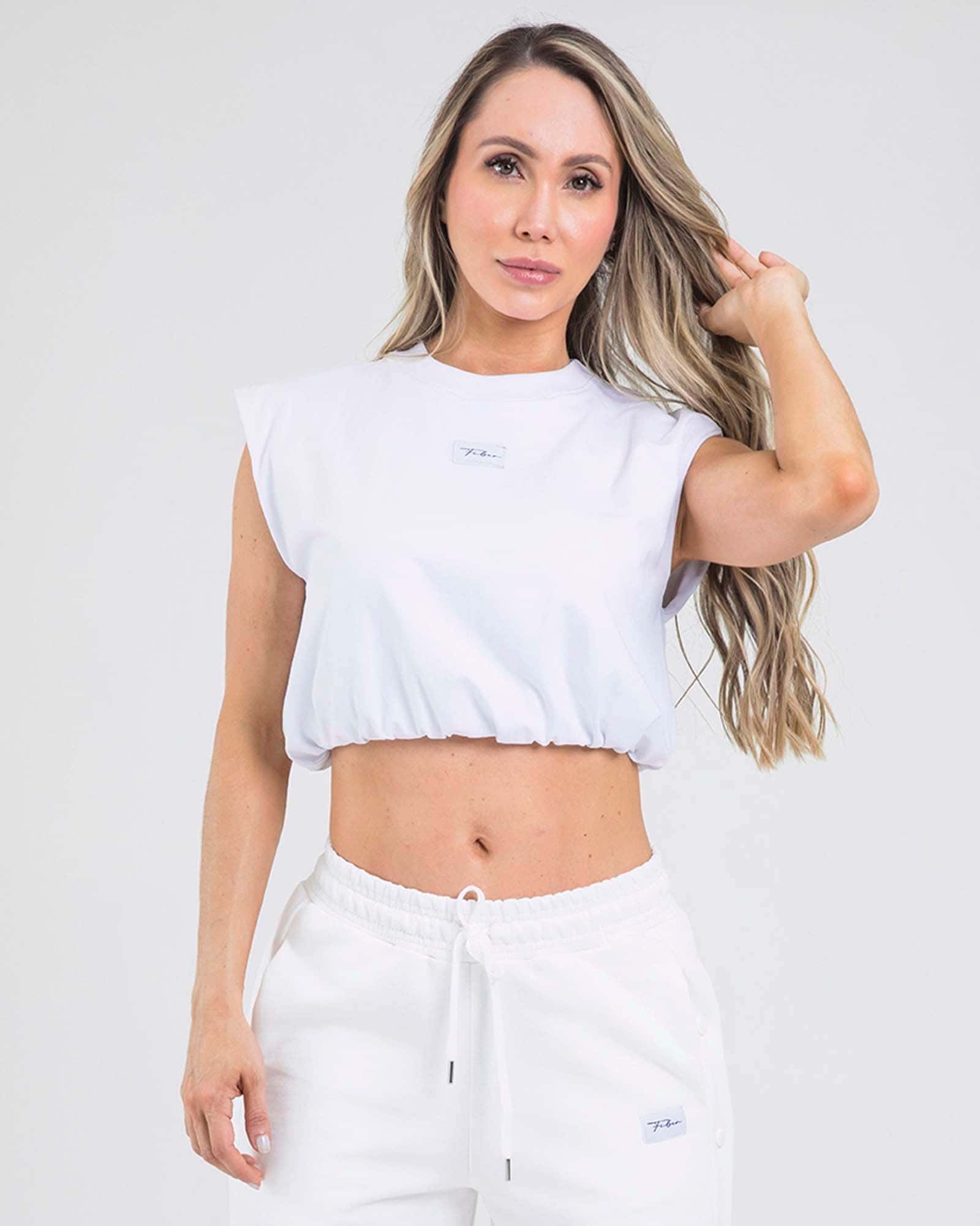 Blusa sisa urban core blanco outdoor FIBER