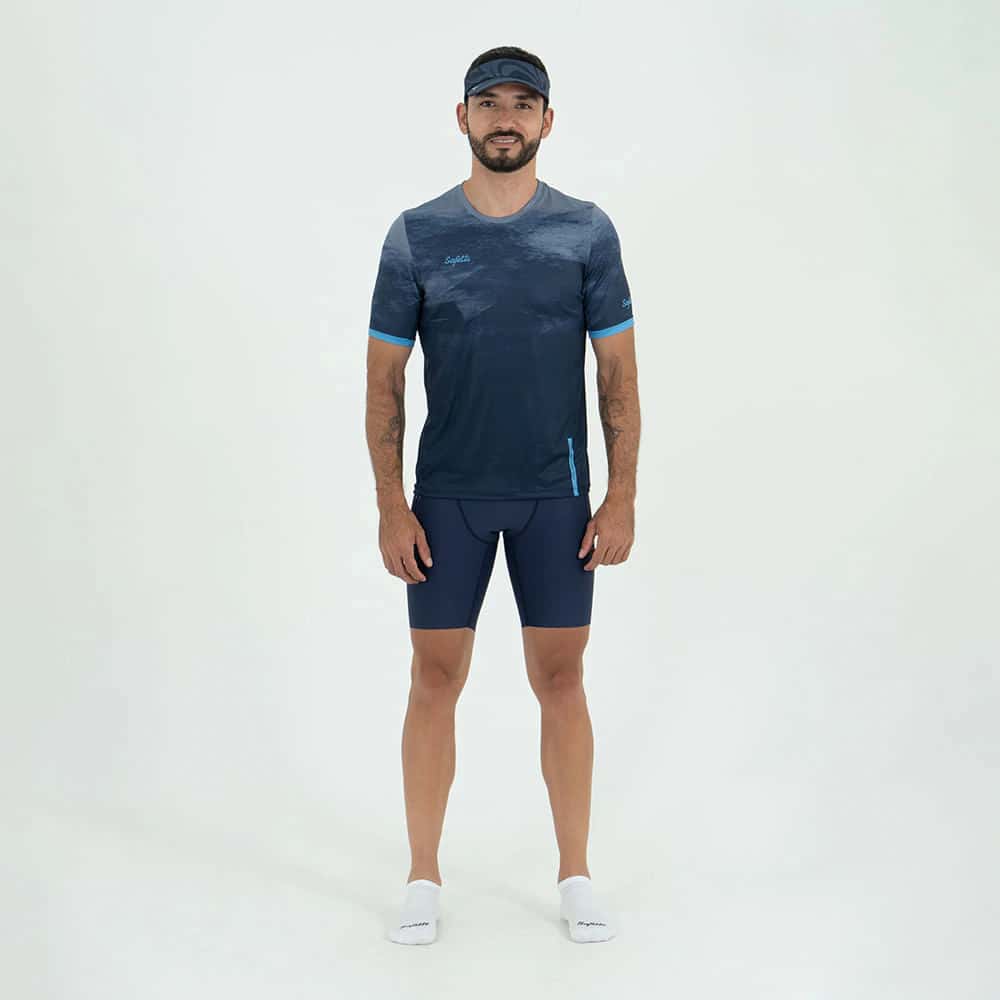 CAMISETA RUNNING MANGA CORTA MARINHO PARA HOMBRE - miniatura 1