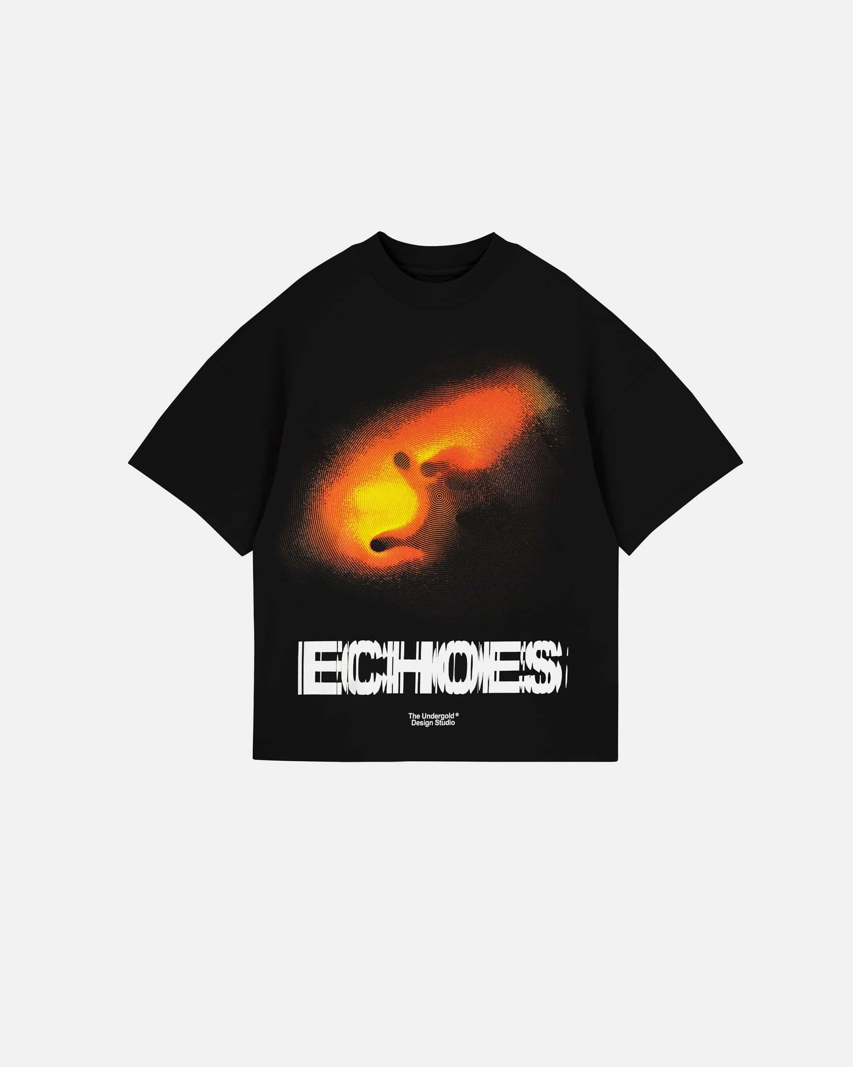 Echoes Pulse Boxy Fit Tshirt Black - miniatura 1