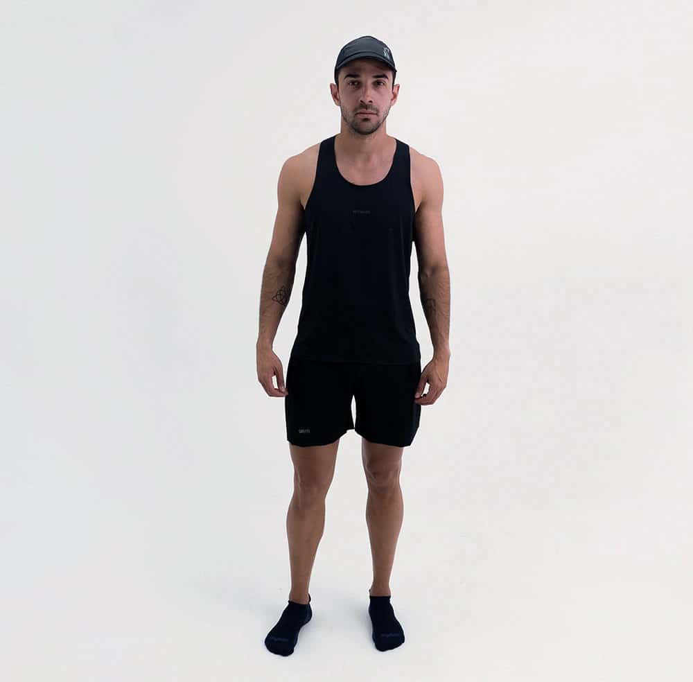 CAMISETA RUNNING MANGA SISA LEVIT BLACK PARA HOMBRE