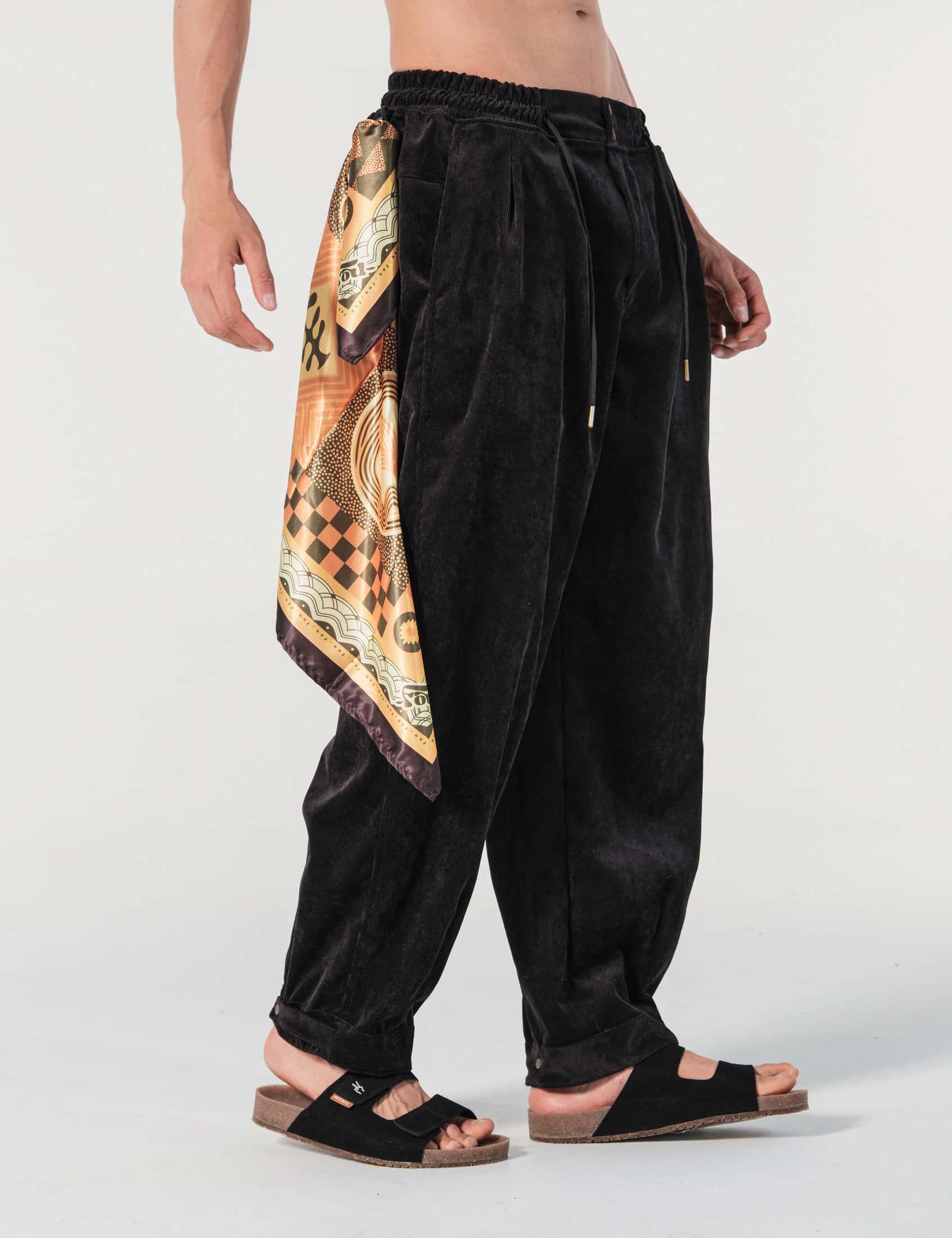 Pantalón Baggy Loose Fit Conexion Negro Hombre