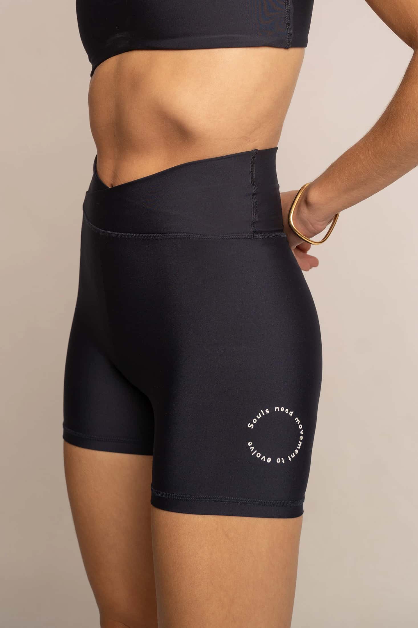 Crossed V biker in navy