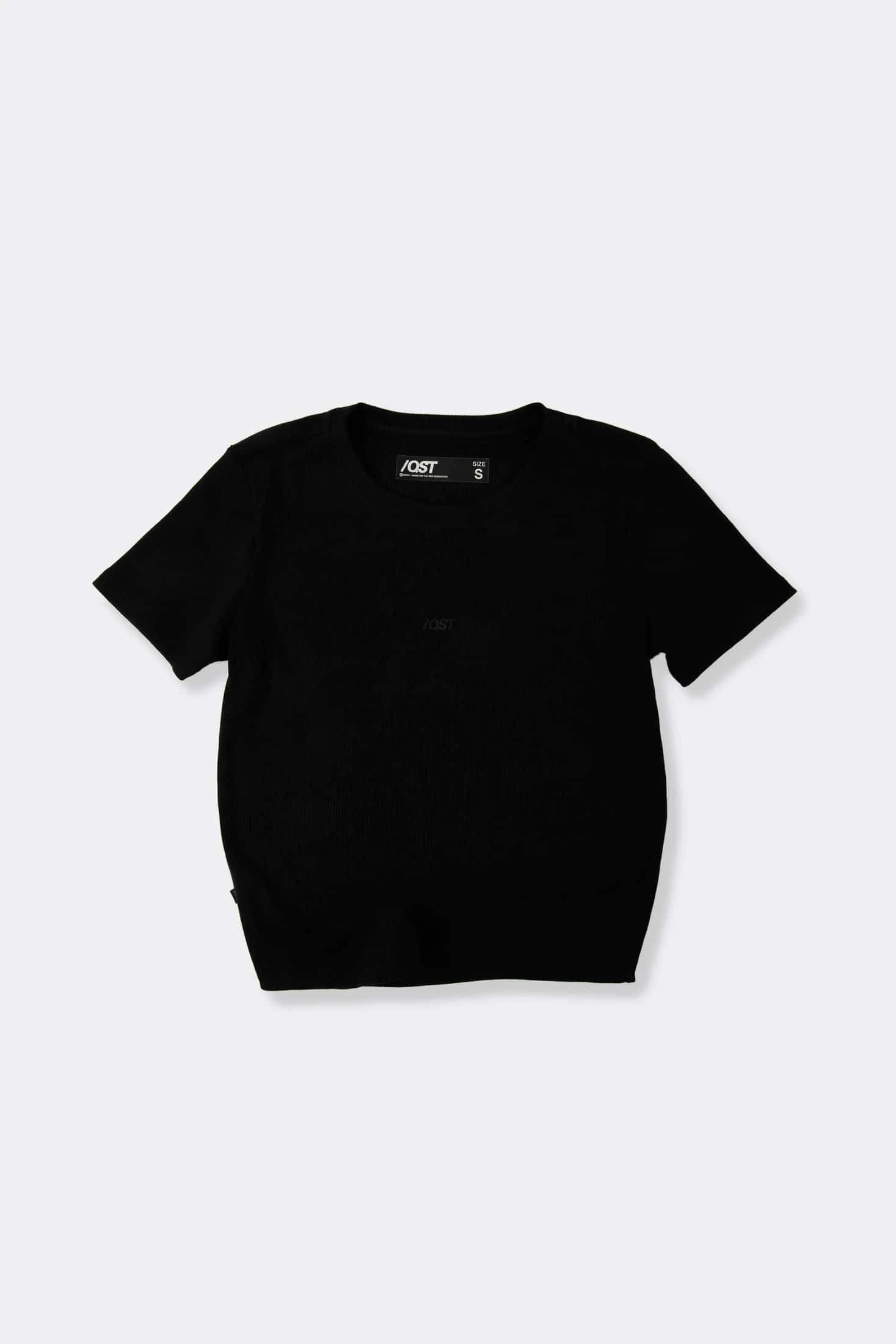 CAMISETA MANGA CORTA COLOR NEGRO