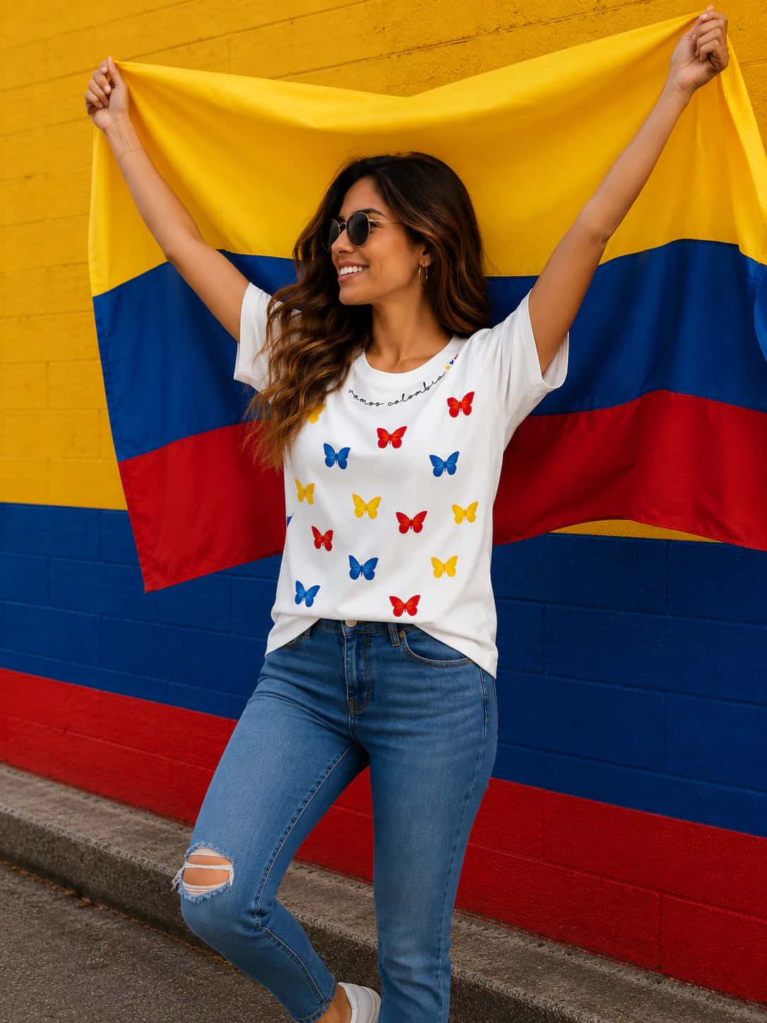 CAMISETA MARIPOSAS TRICOLOR - miniatura 3
