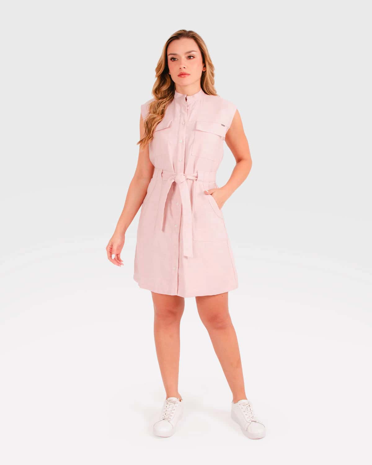 Vestido rosado para mujer
