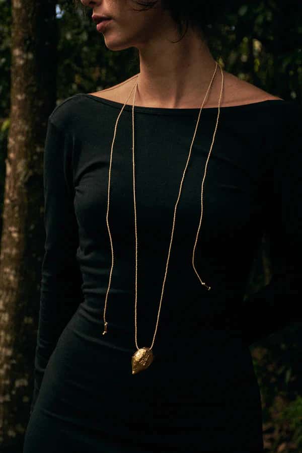 COLLAR SEMILLA CHAMBIRA DORADO - miniatura 3