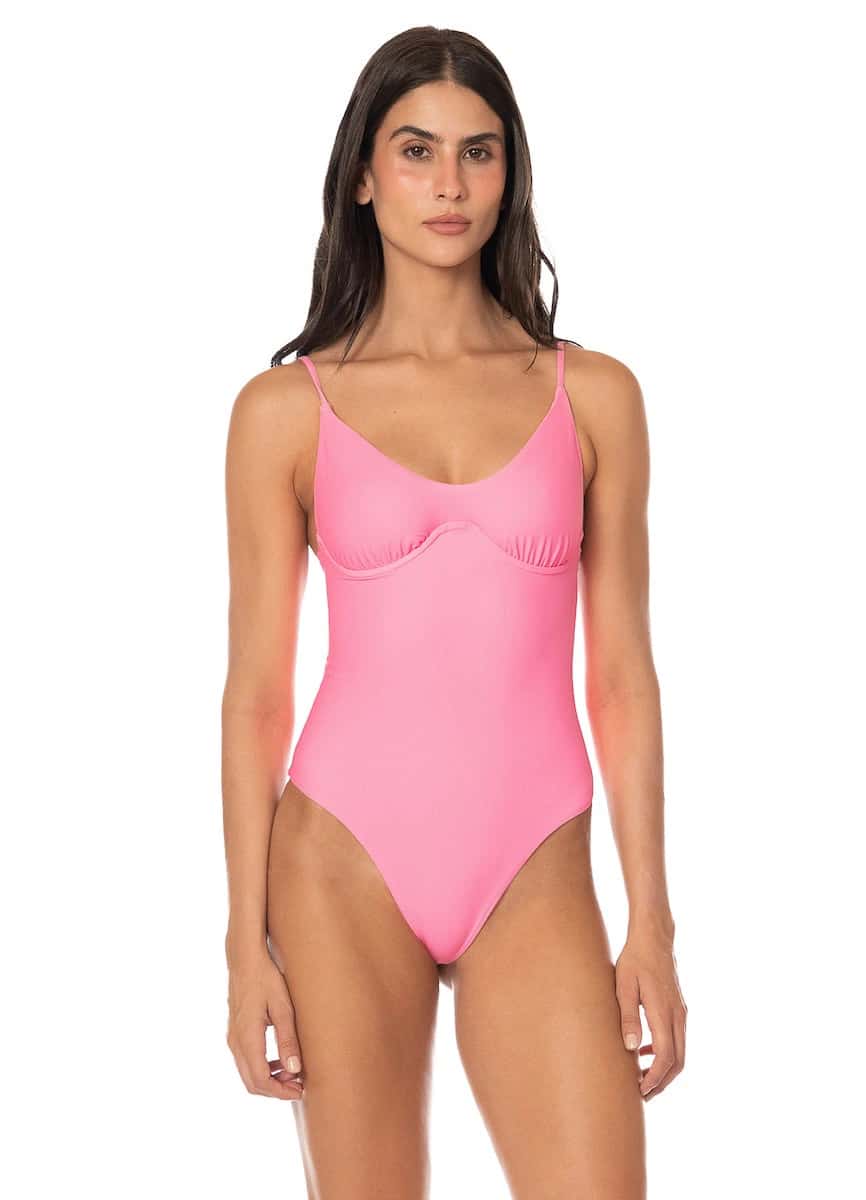 Maaji Pink Celine Cheeky Cut Underwire One Piece