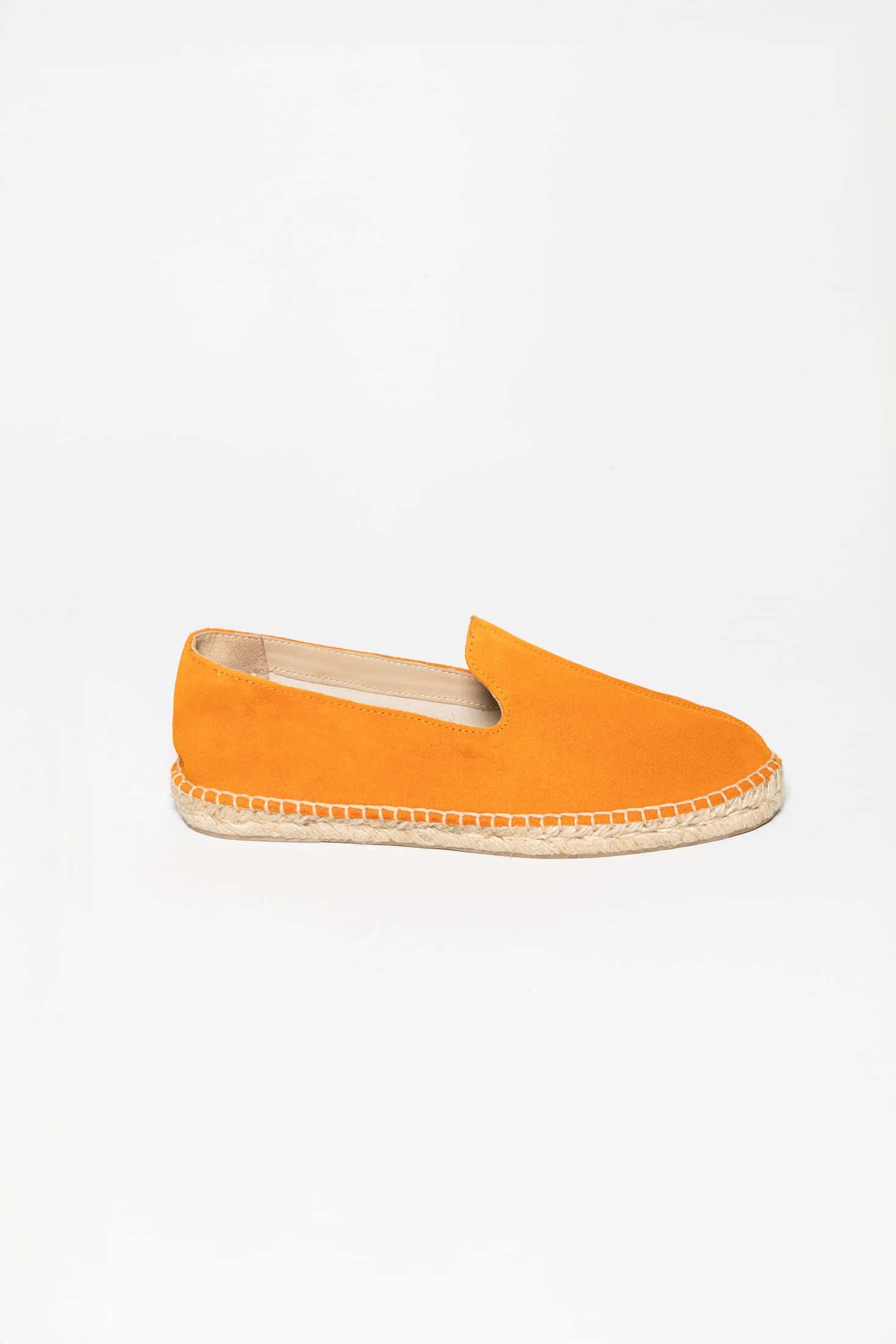 Men's leather espadrille nugat canvas