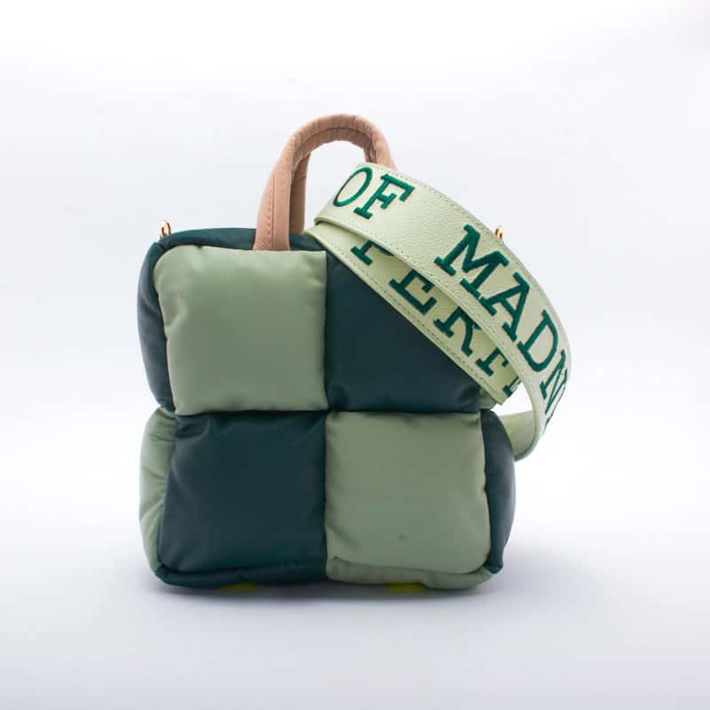 CANDELARIA bag MINT + forest GREEN.