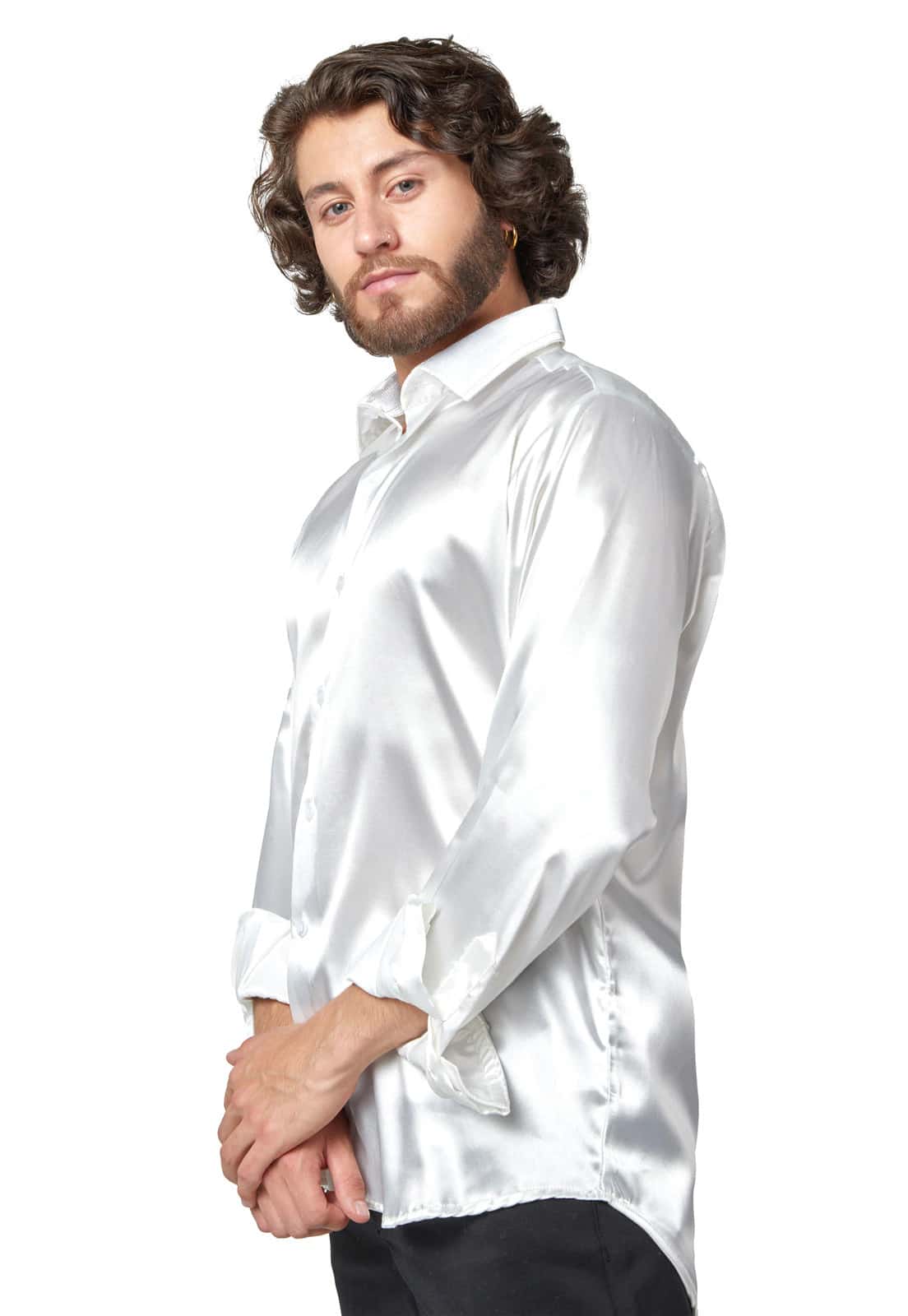 Camisa blanca en satin