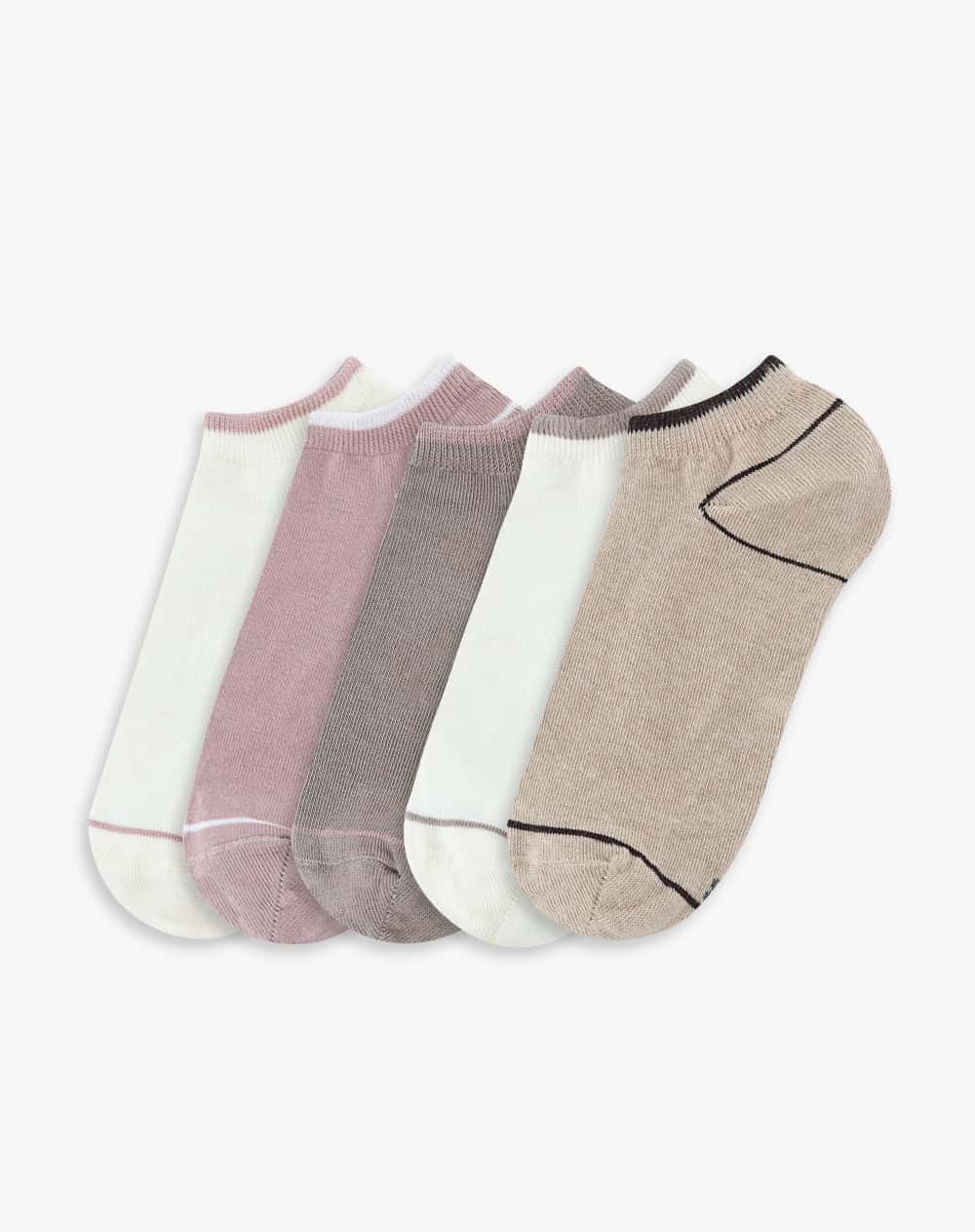 Medias deportivas mujer tobillera corta pack x5 surtido