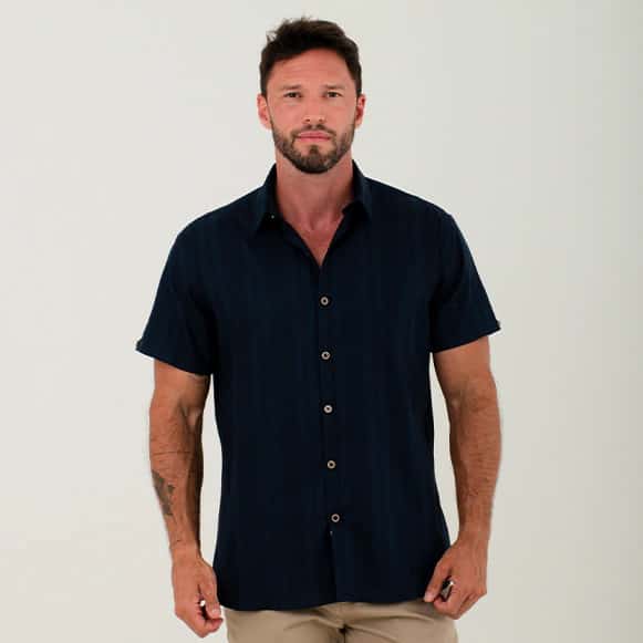 CAMISA MC 100% ALGODON TEXTURA HOMBRE