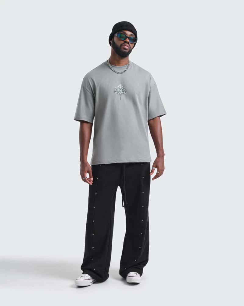 Camiseta Gris Oversize Warrior of World - miniatura 8
