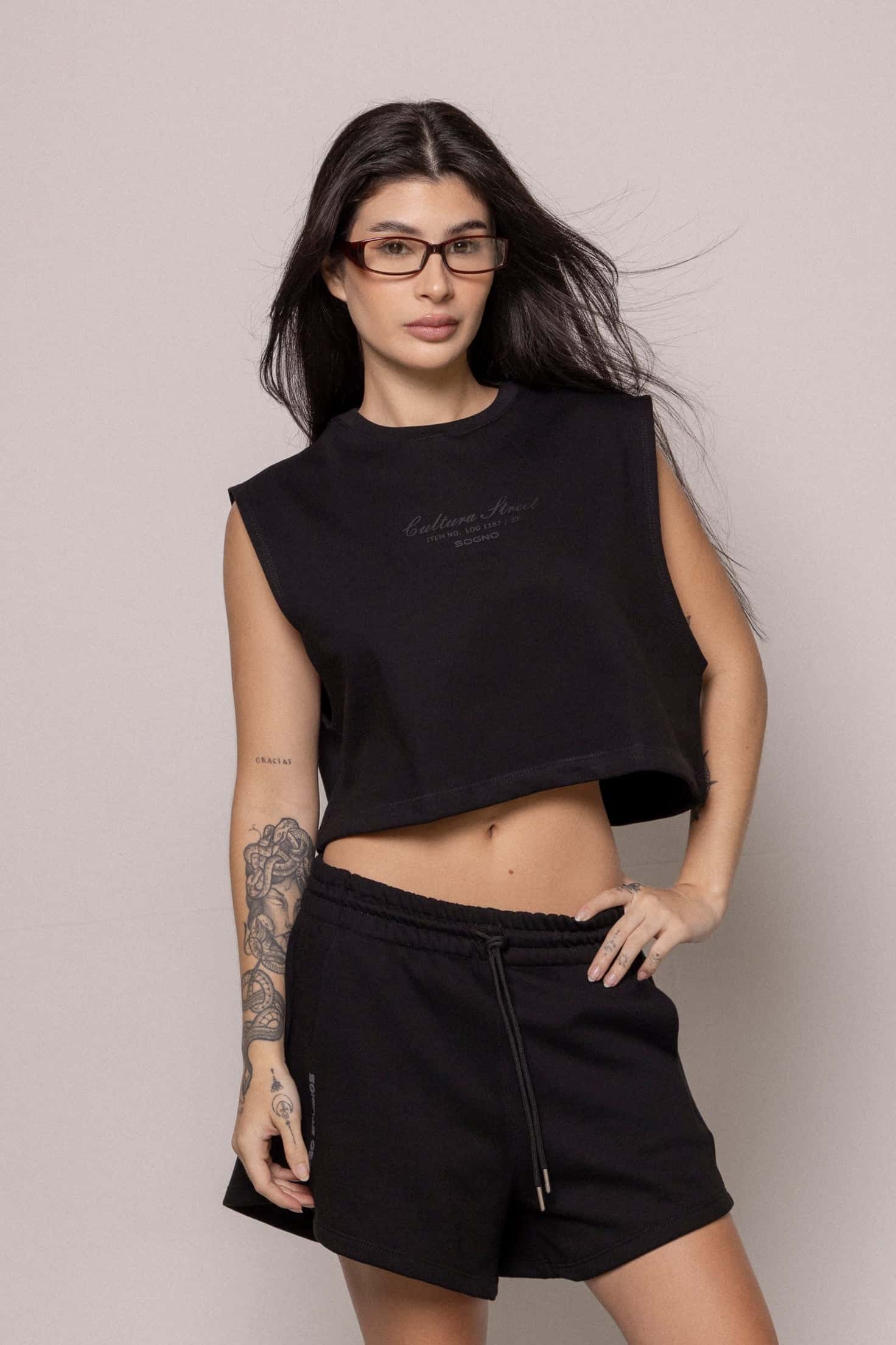 Camisilla 8727 Sgo Dama-Negra