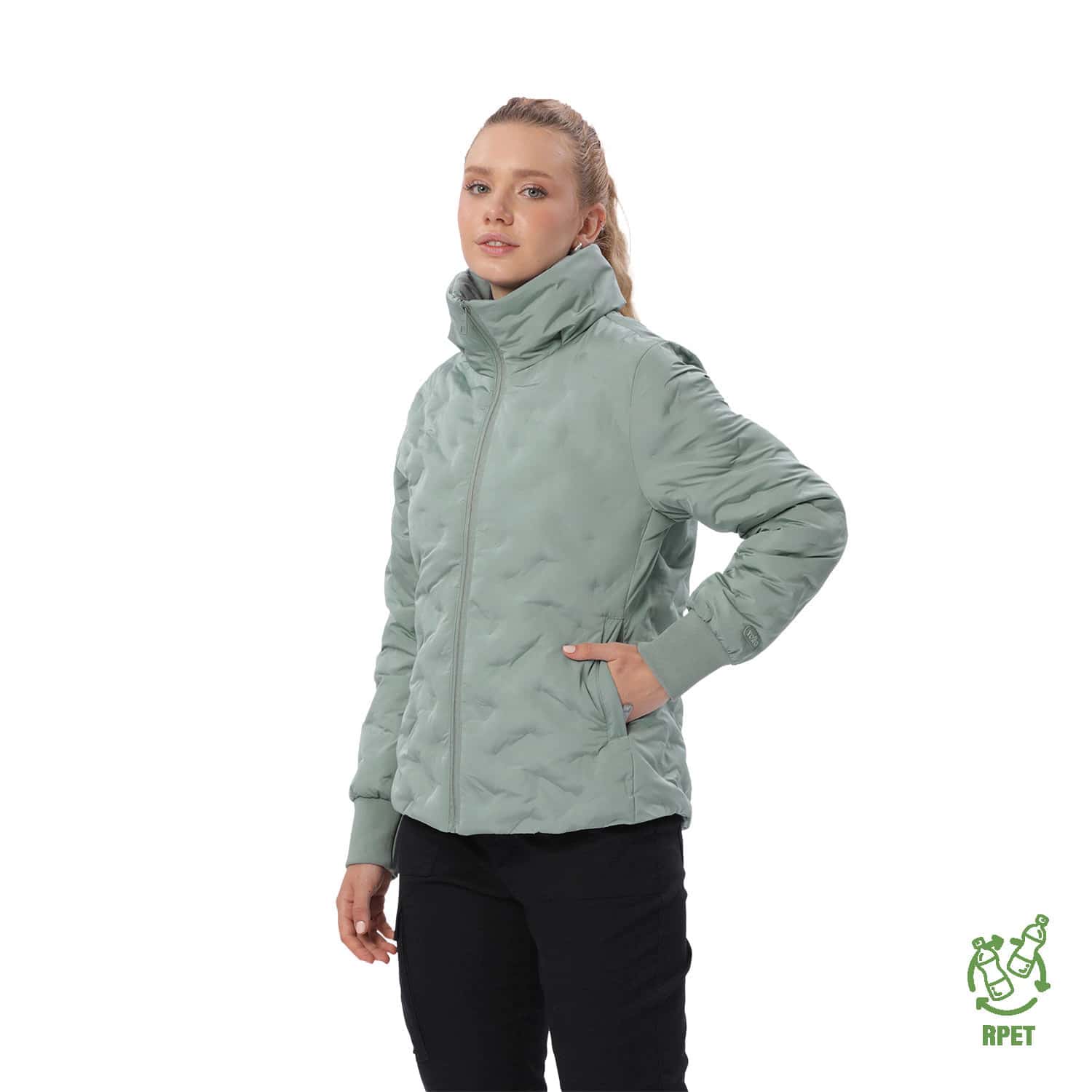 Chaqueta Acolchada para Mujer Bab Verde