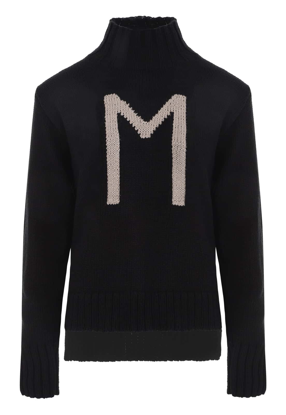 TURTLE NECK LETTER SWEATER
