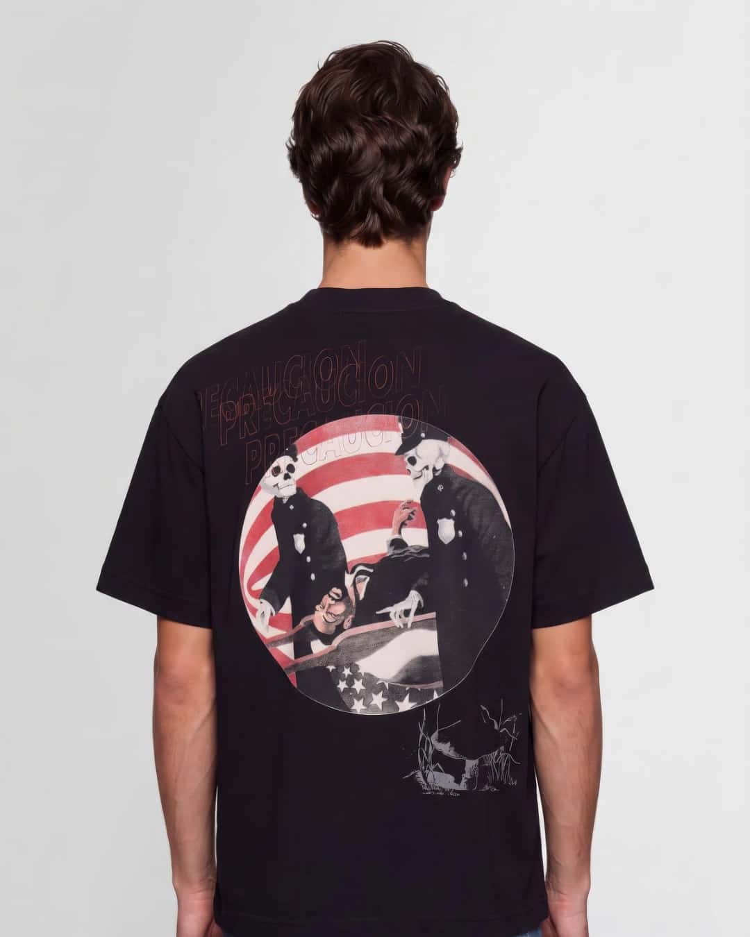 PRE-CAUCION BLACK T-SHIRT - miniatura 4