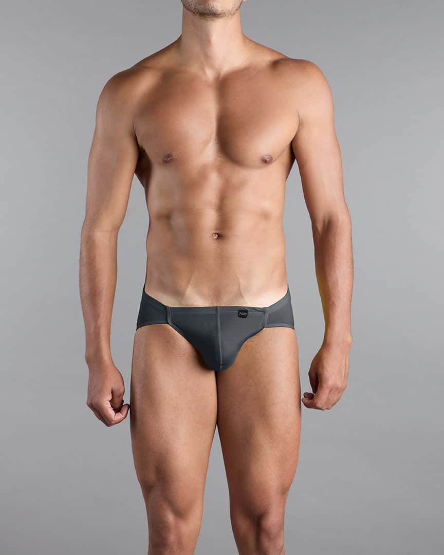 Bikini Tipo Brief Monumental Nylon Gris X2