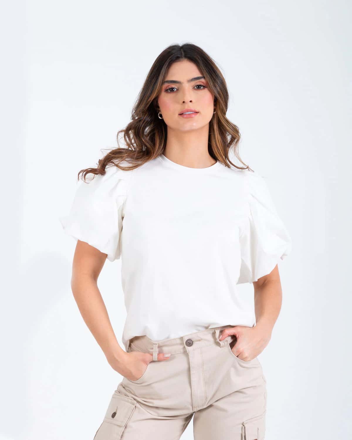 Blusa ivory para mujer