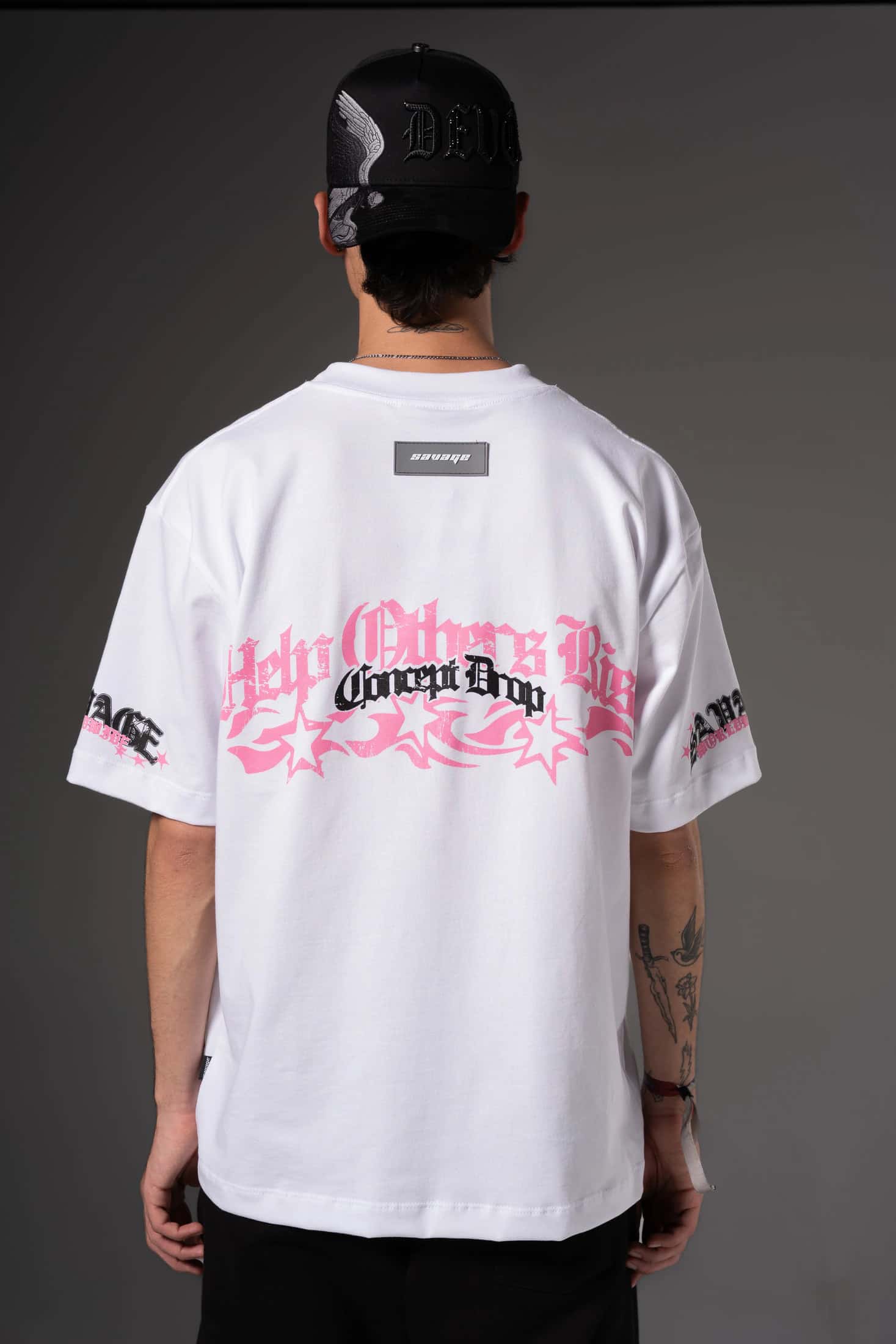 Camiseta Oversize Help rosa savage  250 gramos 14653 - miniatura 4