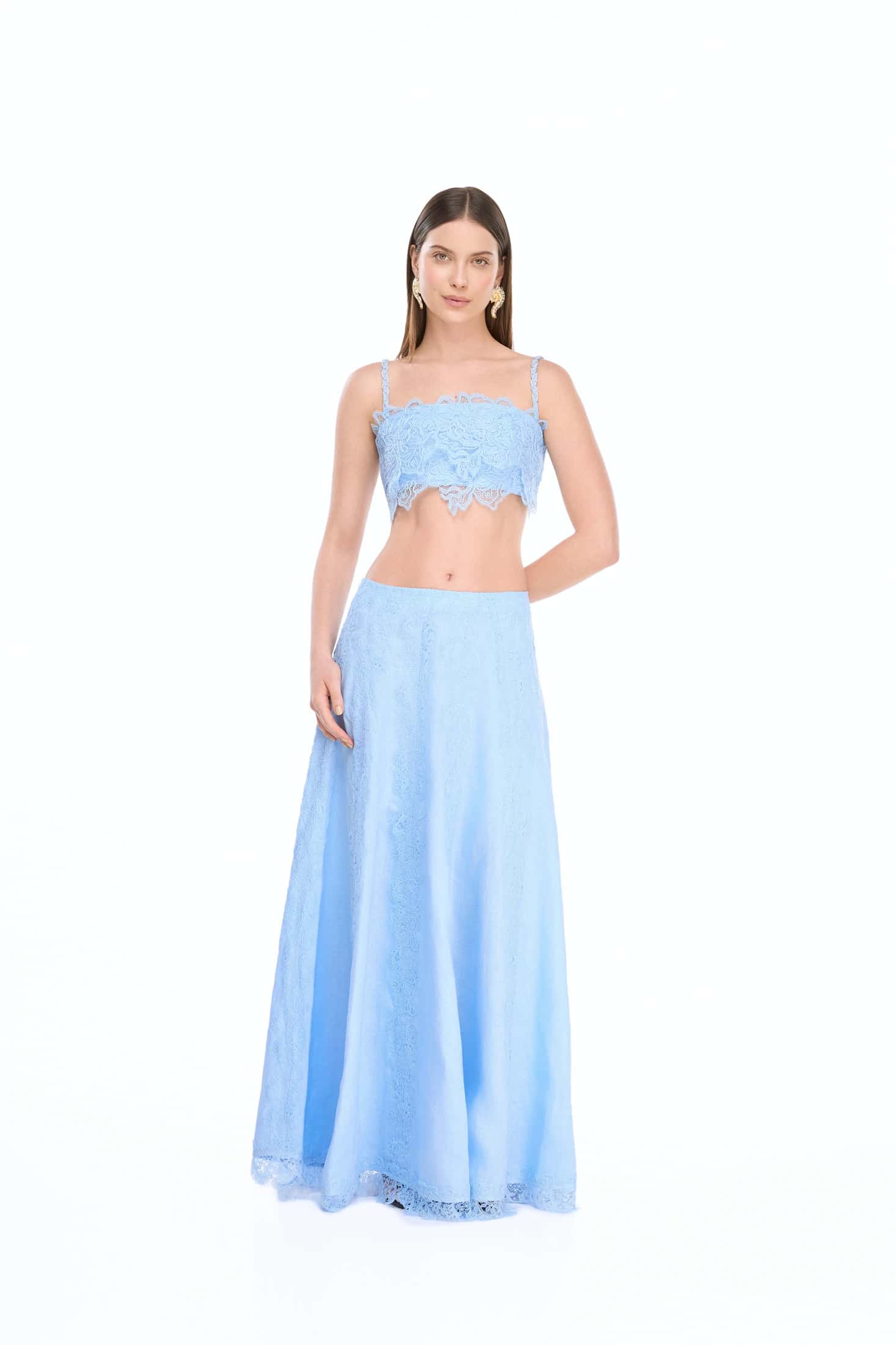 RESPLANDOR MAXI SKIRT BLUE