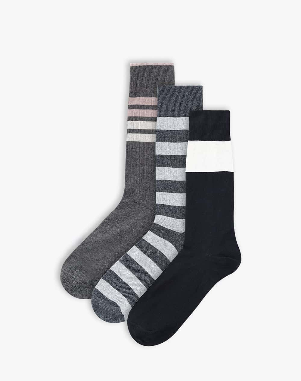 Medias hombre largas pack x3 surtido