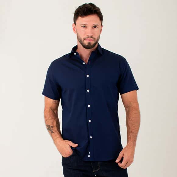 CAMISA MC 100% ALGODON LISA