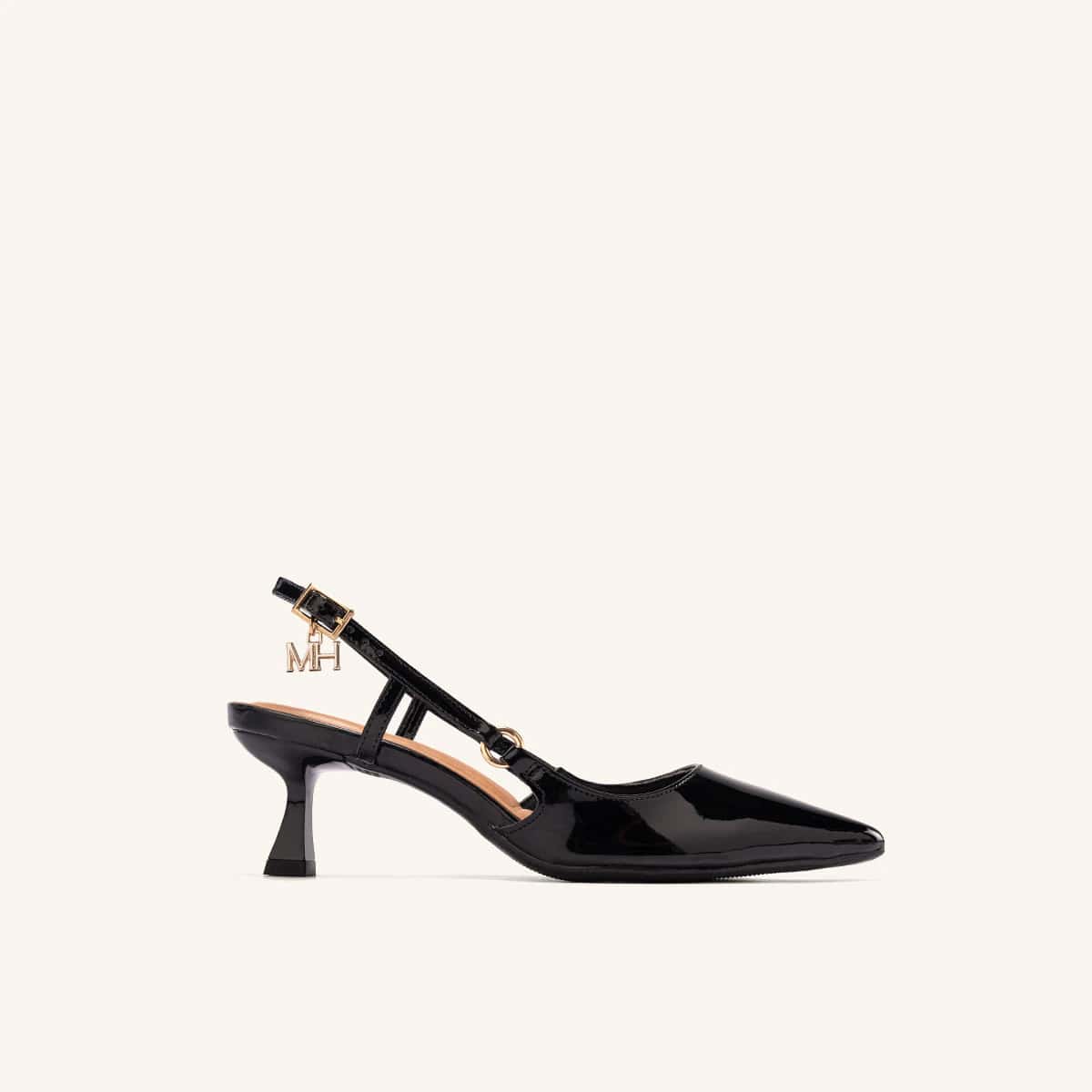 Tacones Bautista Negro Charol Brisabonita