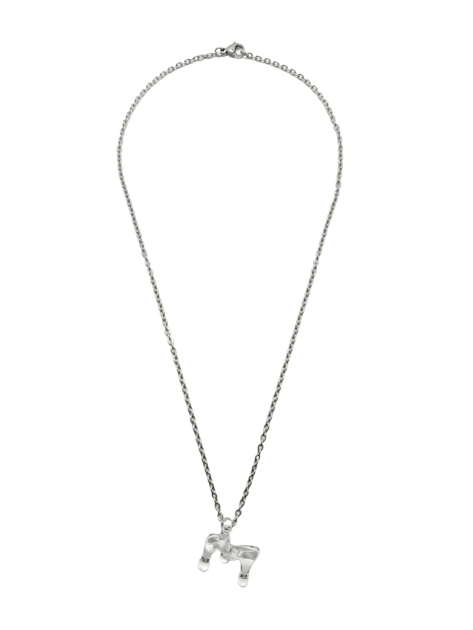 clear glass necklace 1 letter - miniatura 9