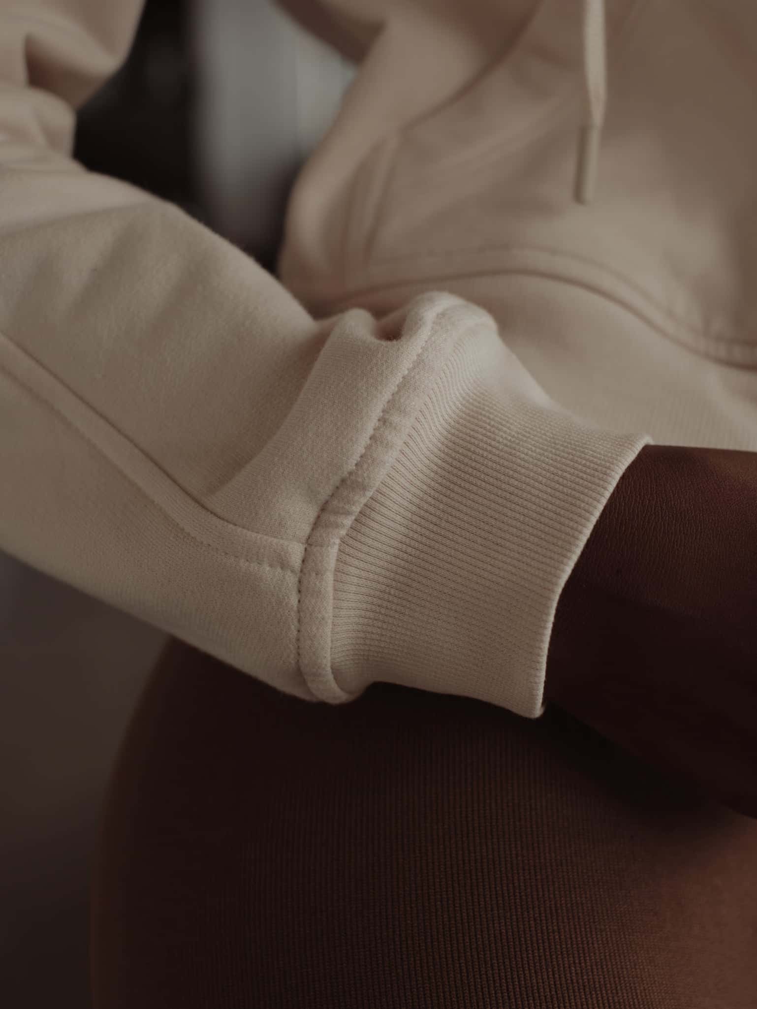 CROPPED ZIP HOODIE - NATURAL - miniatura 7