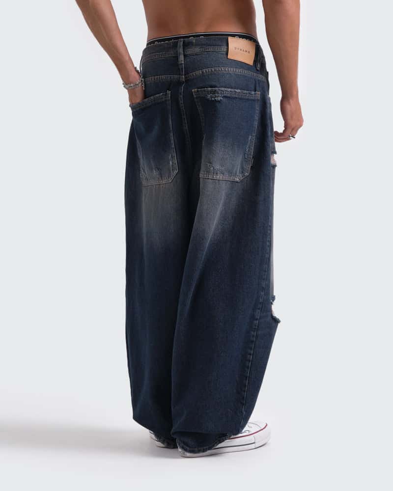 Jeans Azul Barrel Rogue Wash - miniatura 3