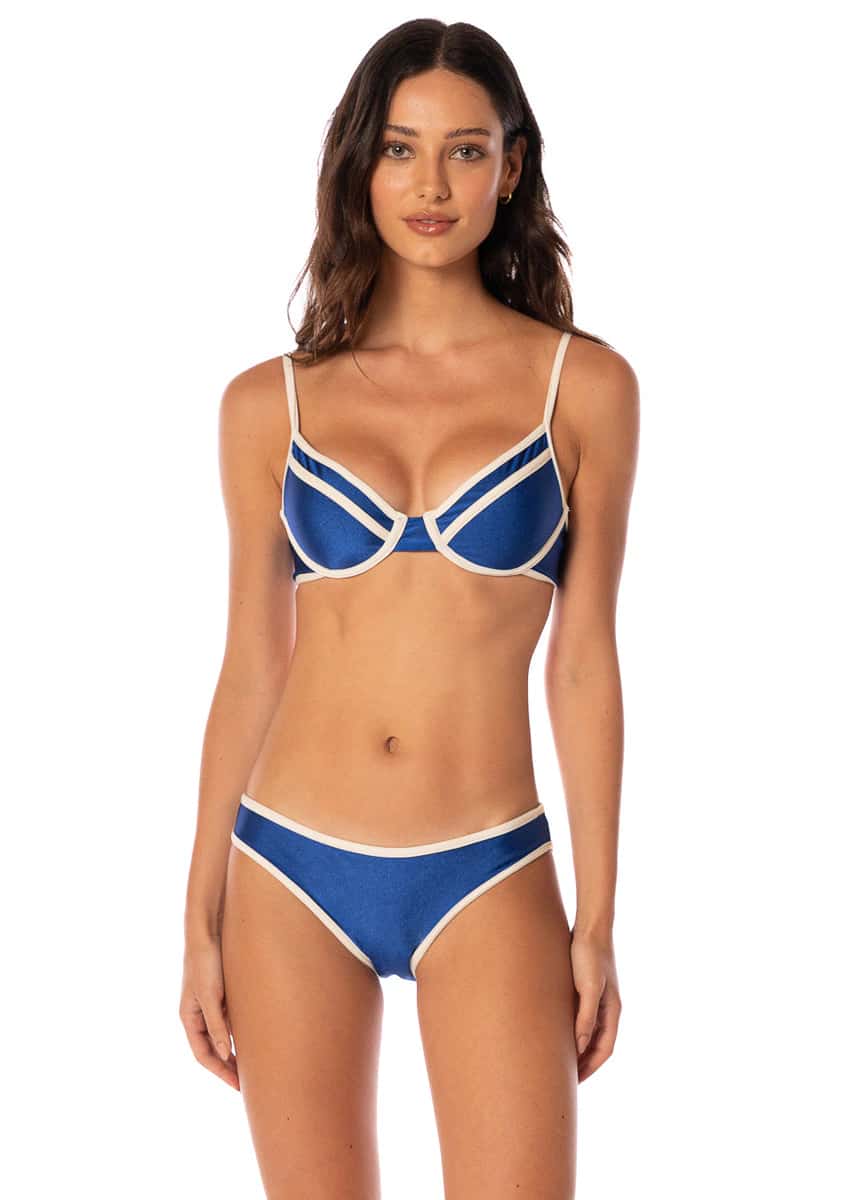 Maaji Cobalt Blue Daintily Unmolded Underwire Bikini Top
