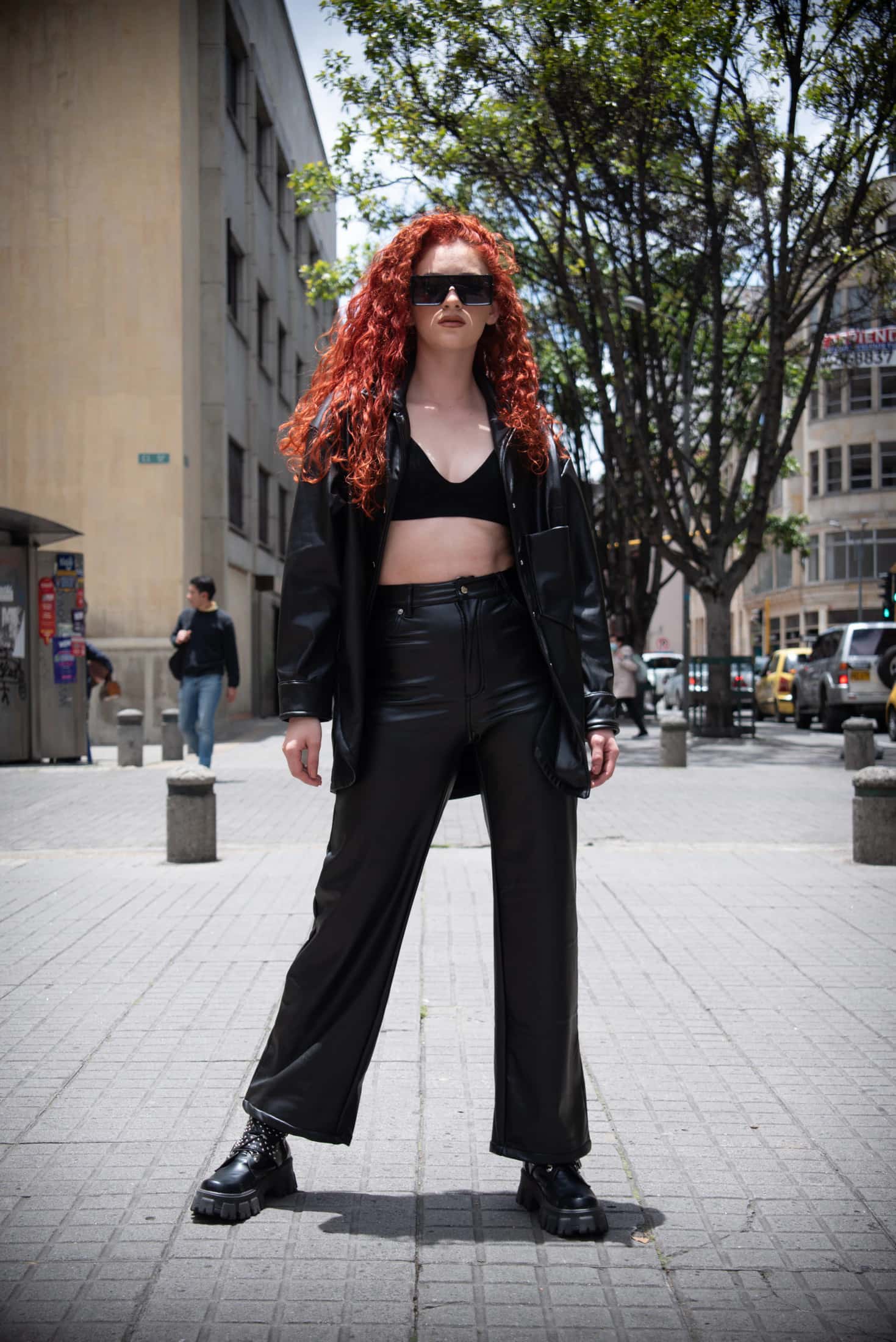 Pantalon Cuero Negro