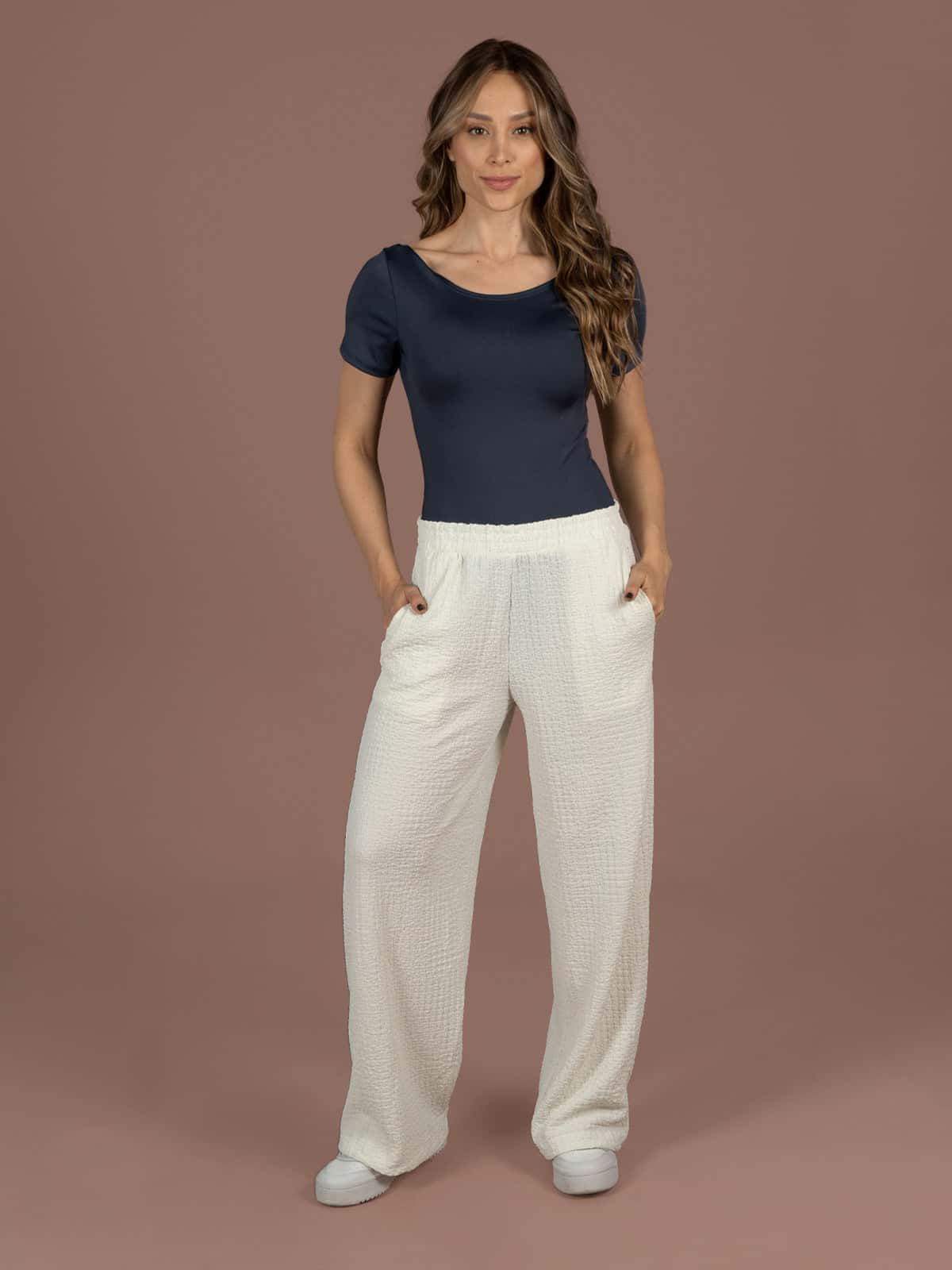 Pantalon alena leyva ivory
