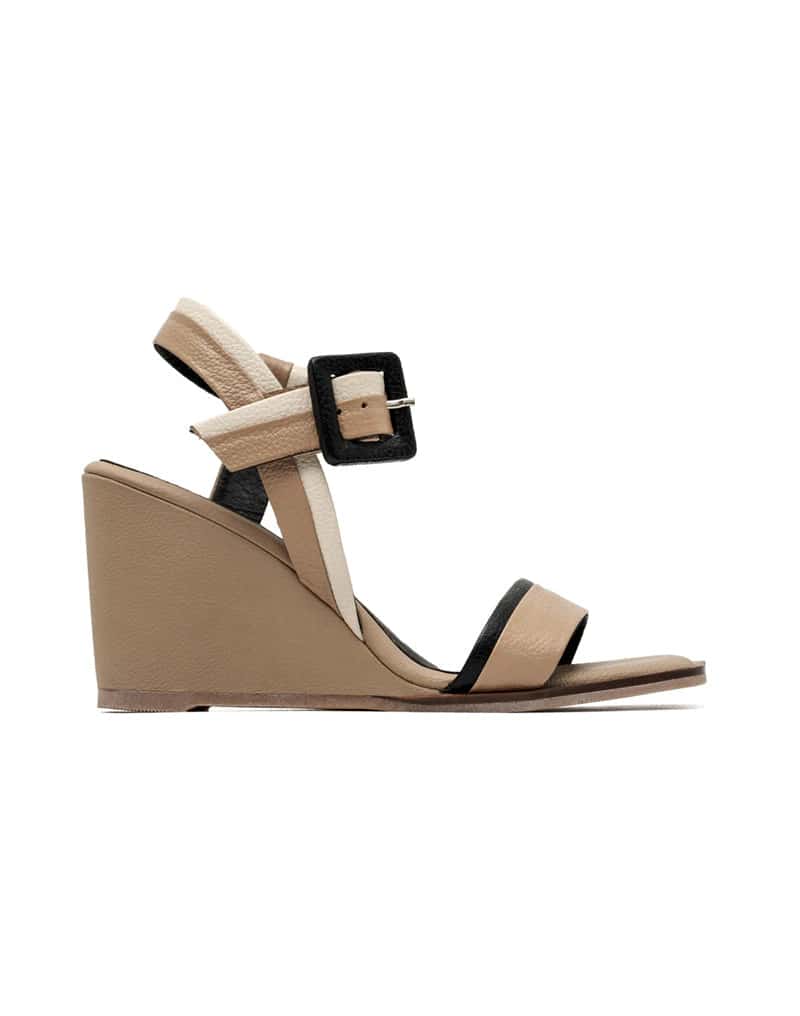 Sandalia tacón de cuero REF SMA1562