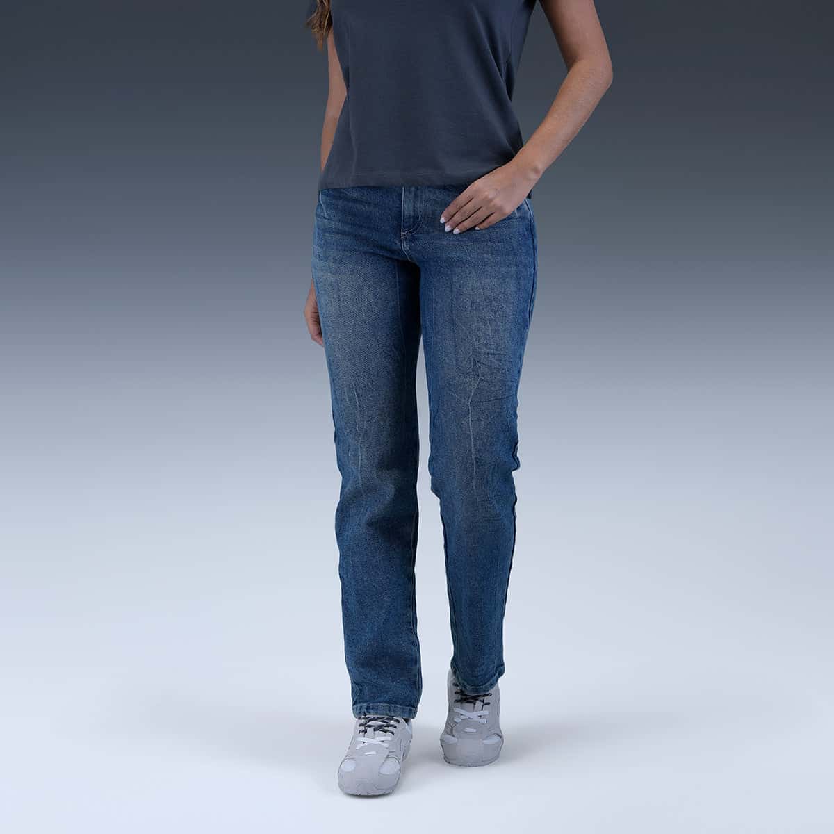 Jeans Slim Azul Mujer