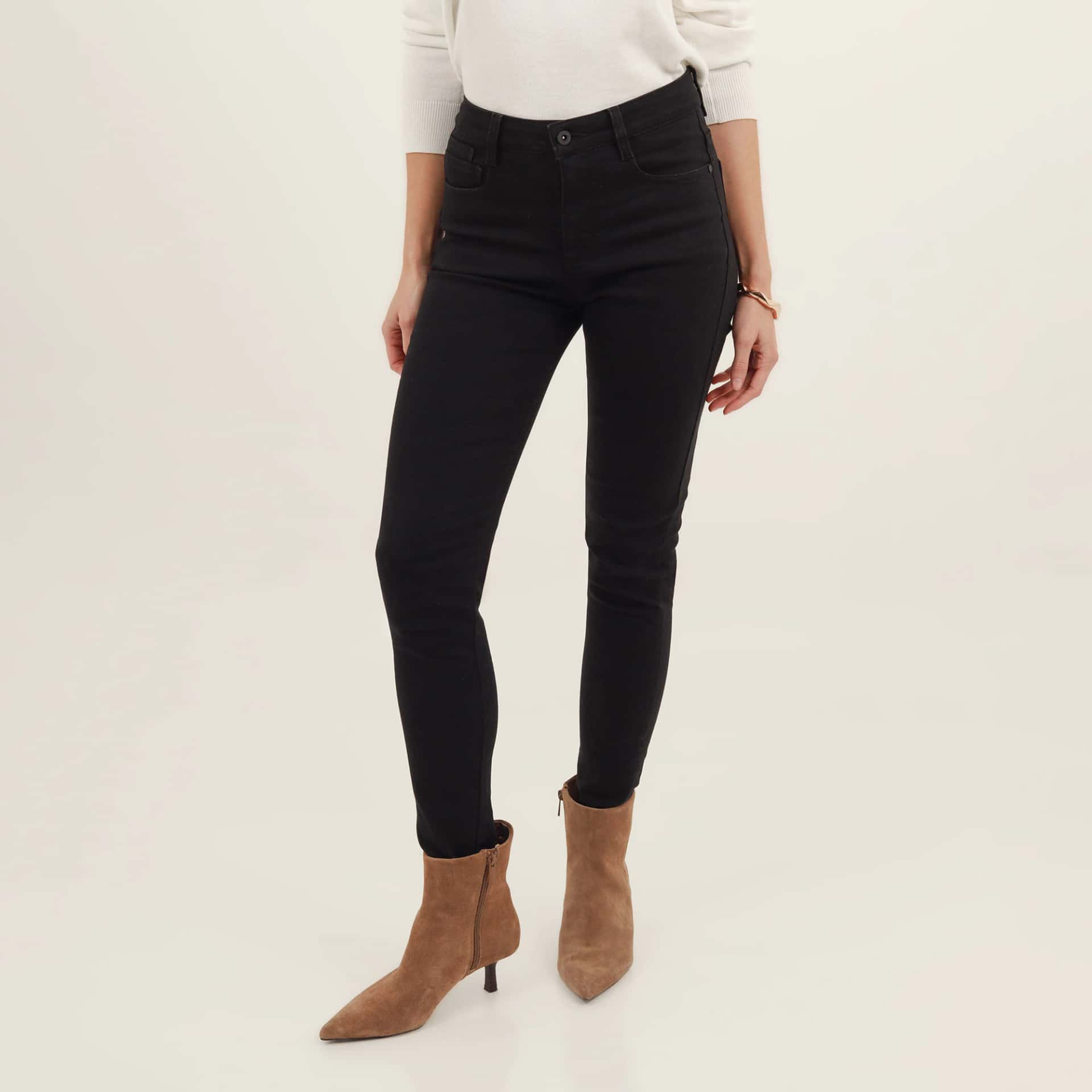 Jean muse bota skinny tiro alto - miniatura 2