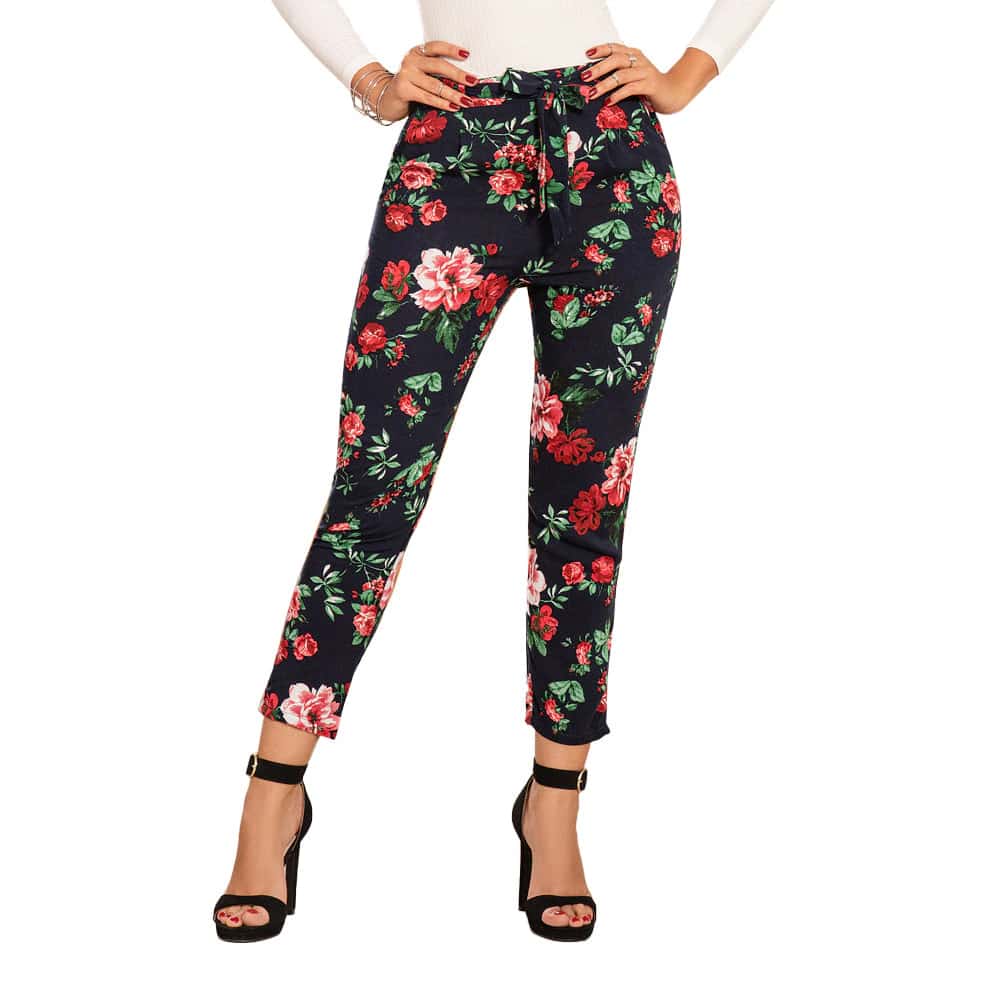 Pantalon Flowers Azul Croydon para Mujer