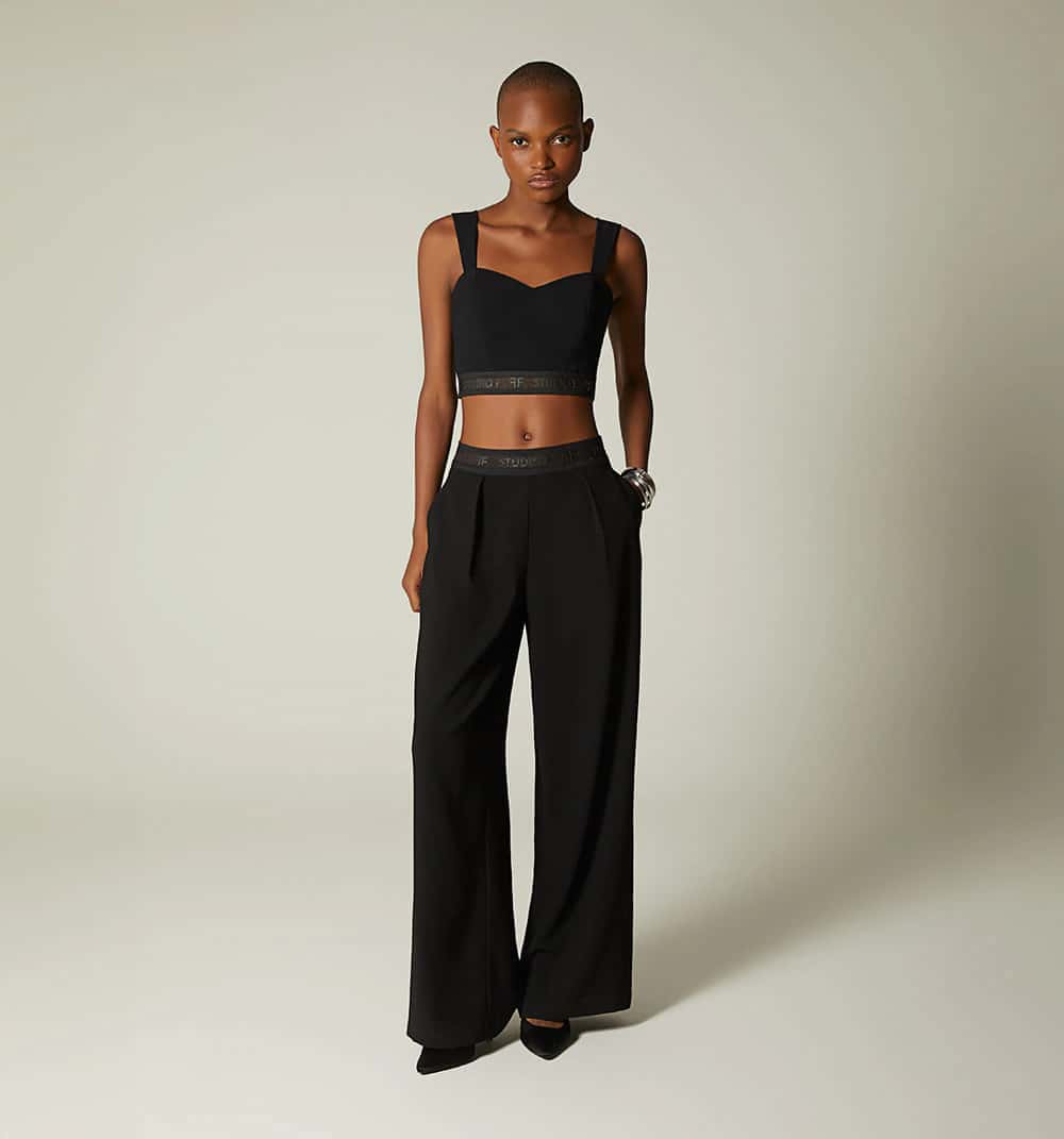 Blusa crop de tiras