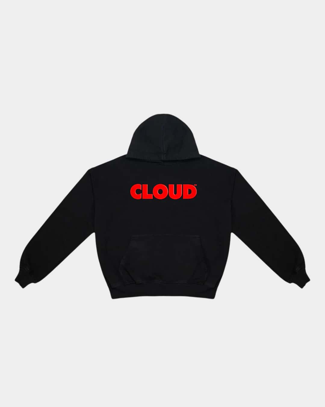 HOODIE BLOCK ROJO SOBRE NEGRO BOXY FIT