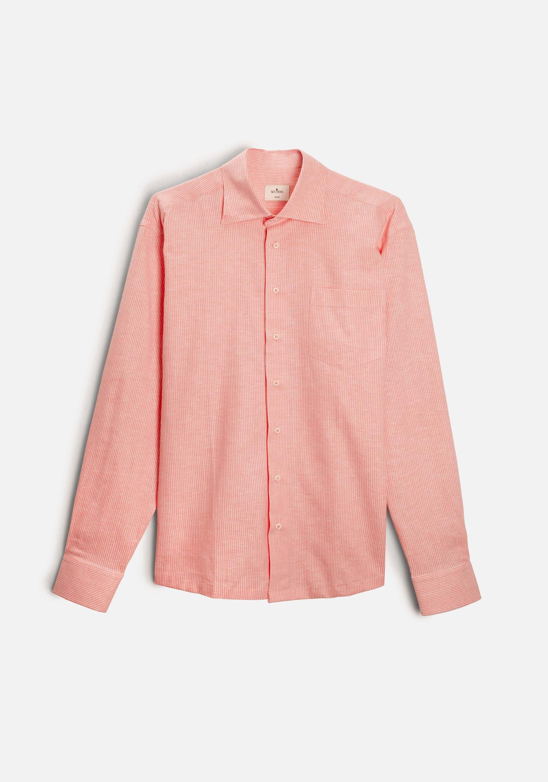 Camisa H CI Jamaica Rayas Delg Palo De Rosa