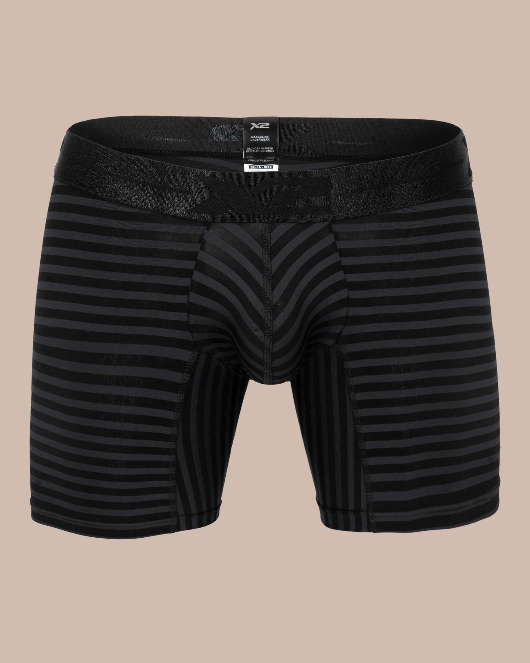 Bóxer Medio Fratello Nylon Negro X2