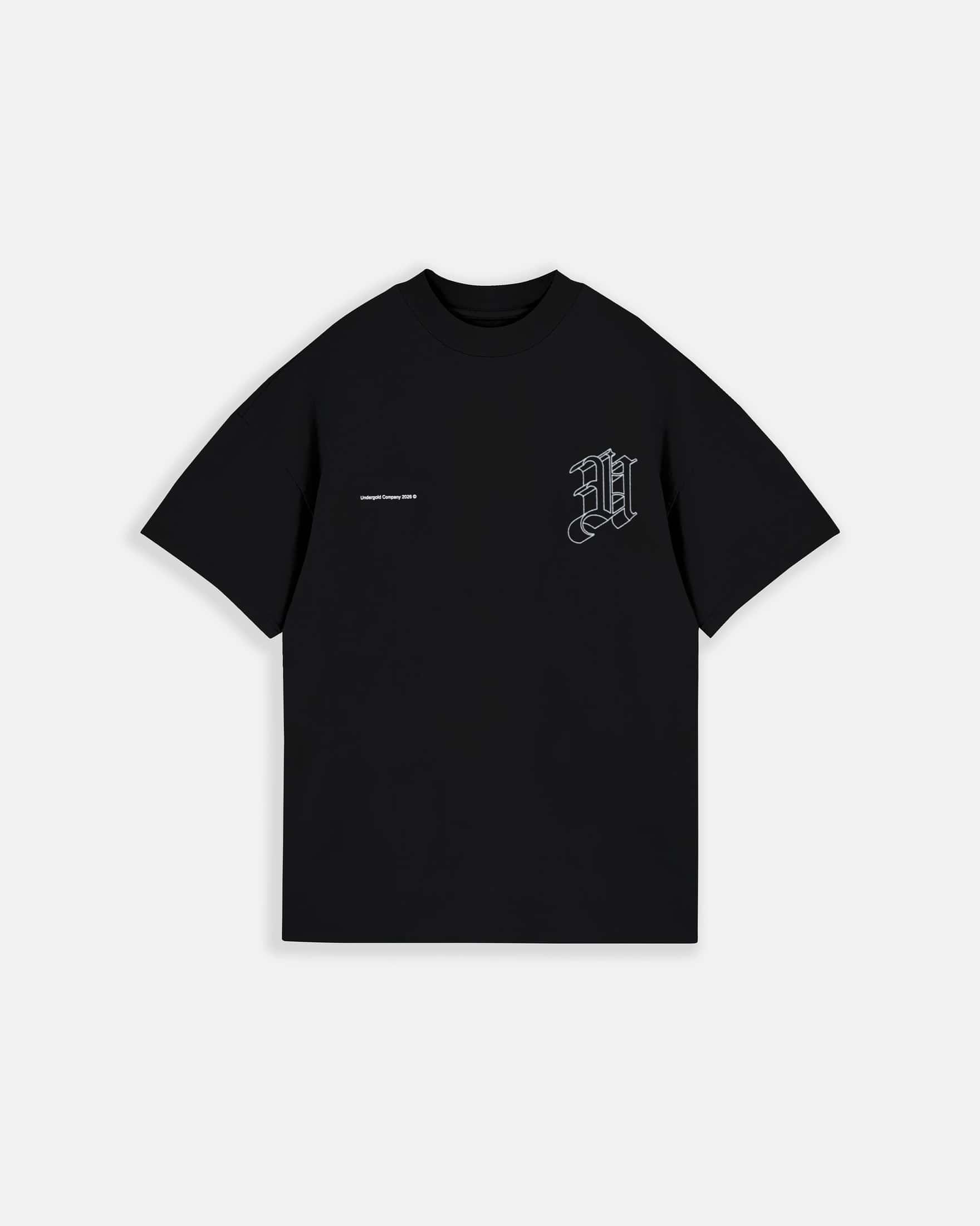 Line Solid U Tshirt Black - miniatura 3