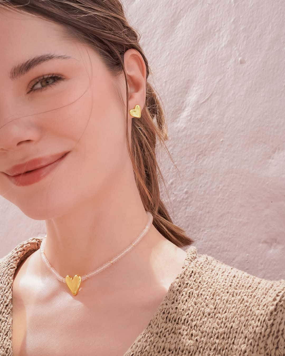 Collar + Aretes Corazón