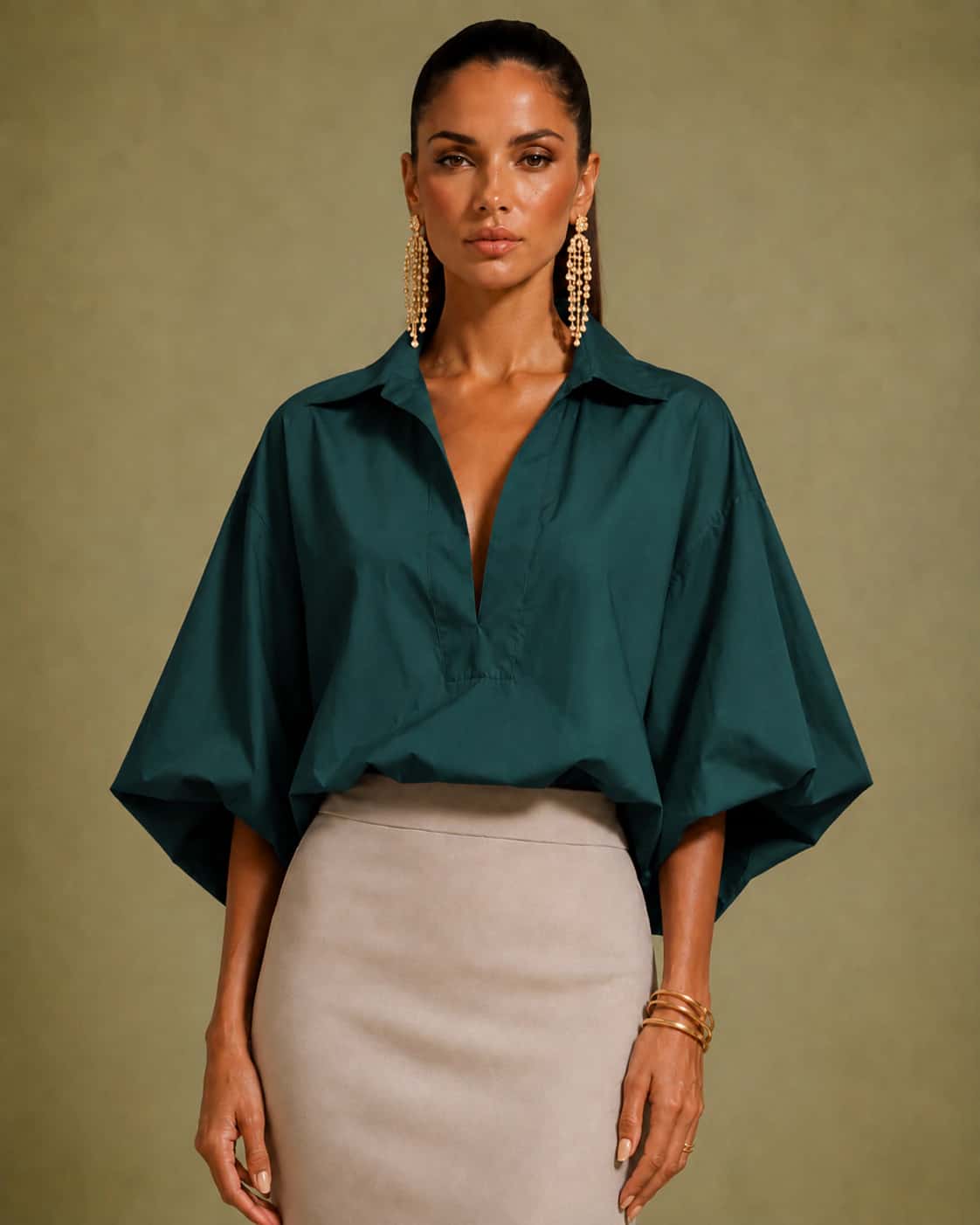 Blusa Popular Verde U - miniatura 2