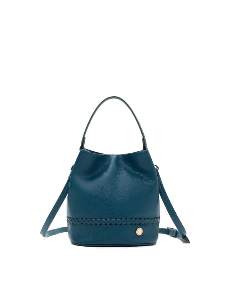 Bolso manos libres con tejido en cuero para dama REF P2923