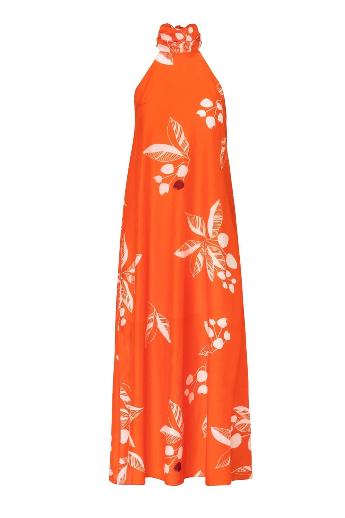 Costa Pacifica Cotton-Silk Dress / Orange Chontaduro