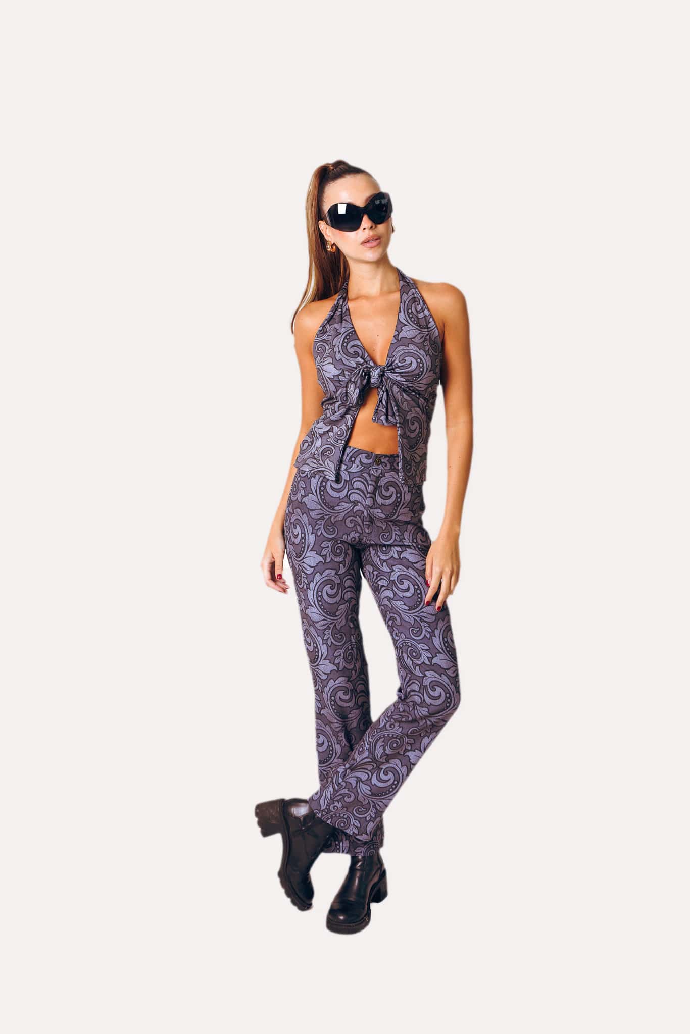 Howdy Pants in Silver Smoke