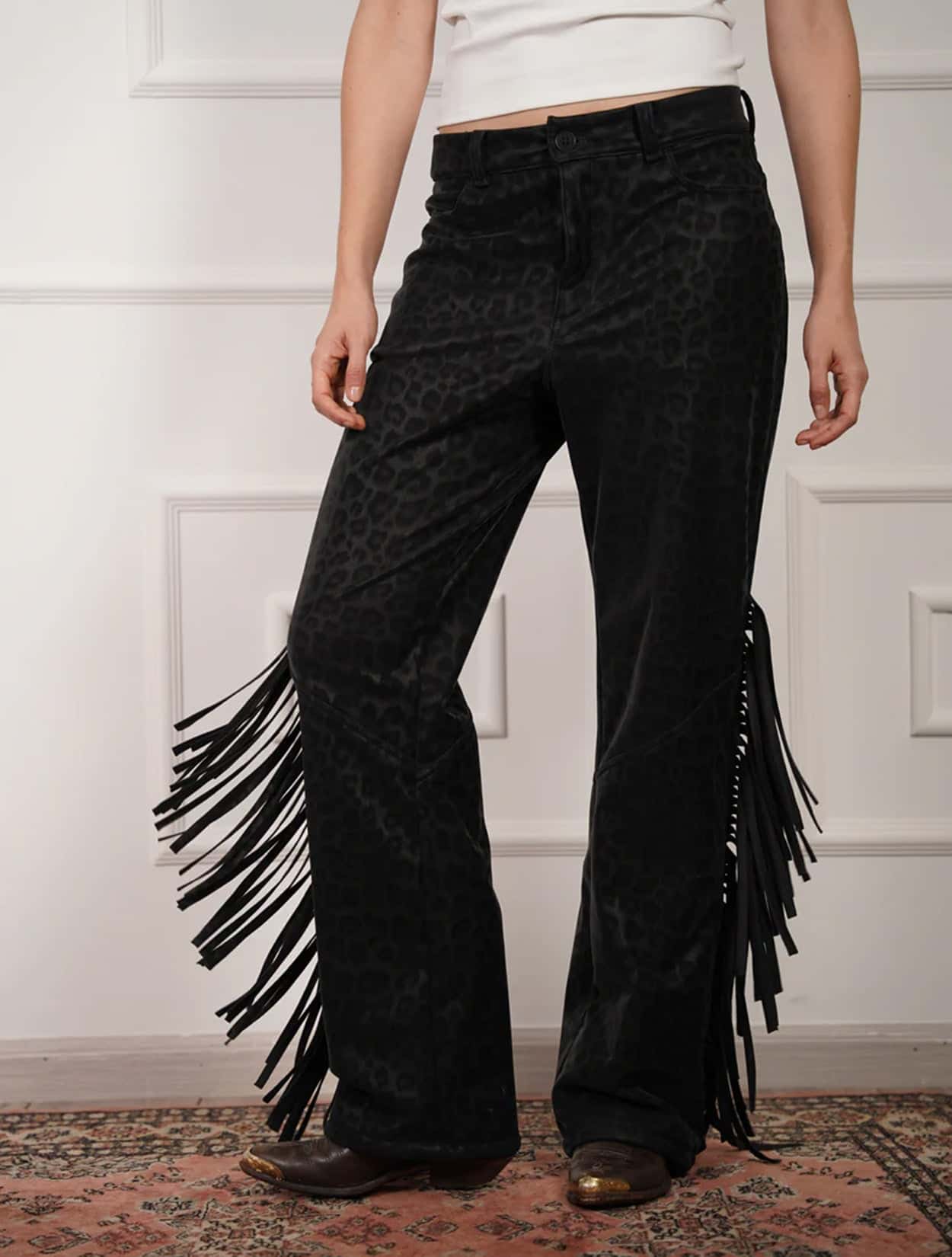 JEAN FRINGED PANTHER