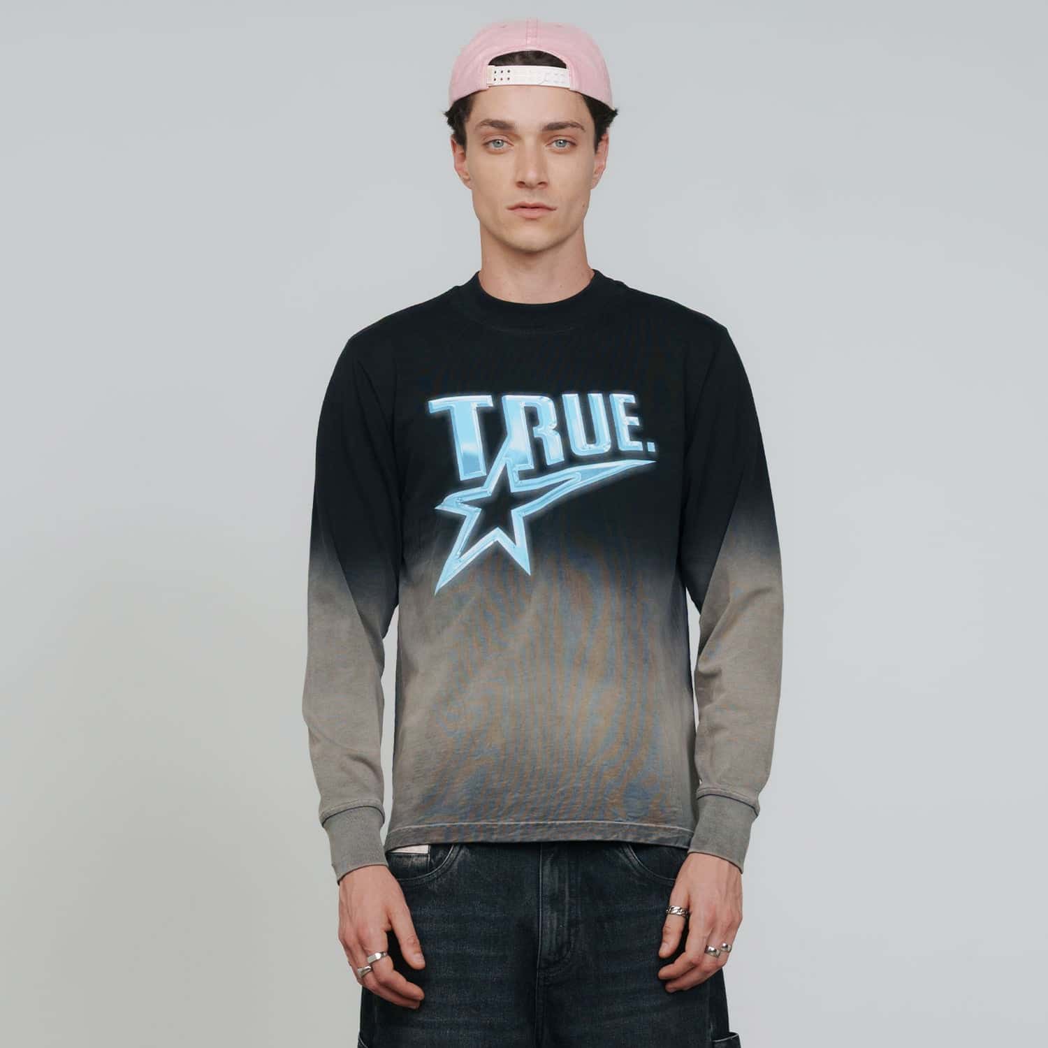 Chrome Long Sleeve Tee - Black/White - miniatura 2